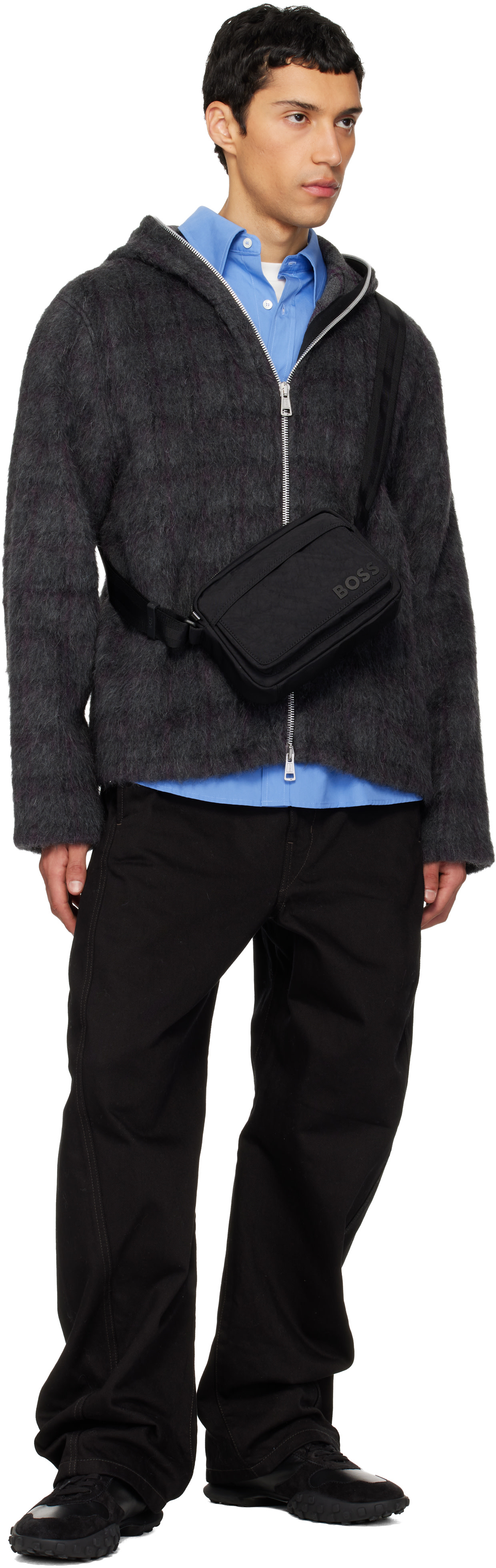 BOSS - Black Canvas Shoulder Bag