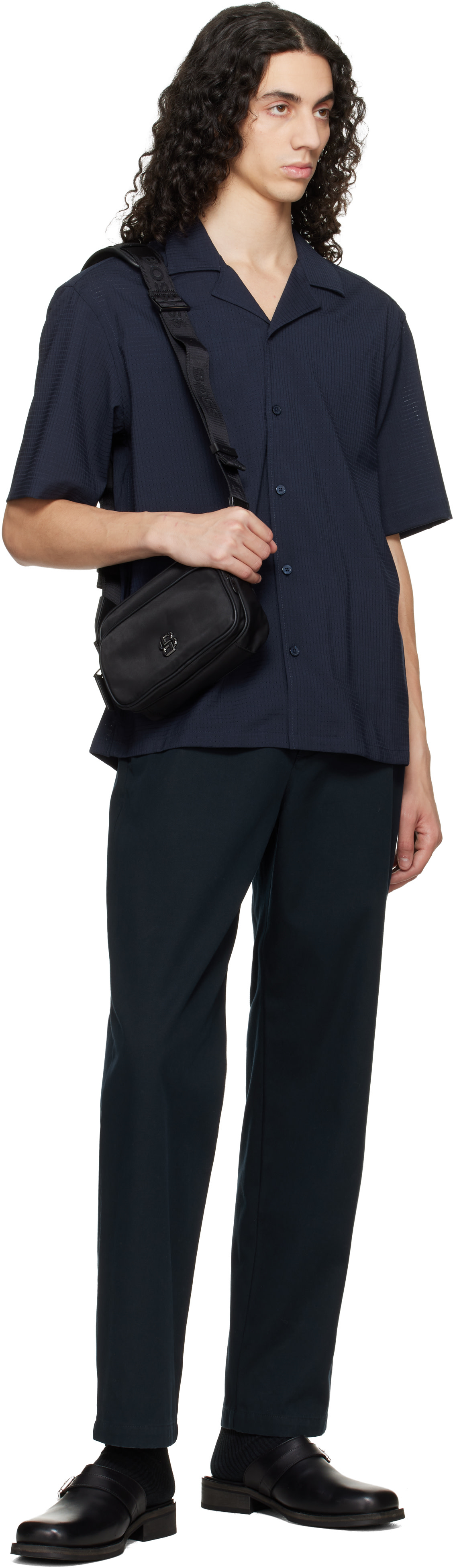 BOSS - Black Twill Crossbody Bag