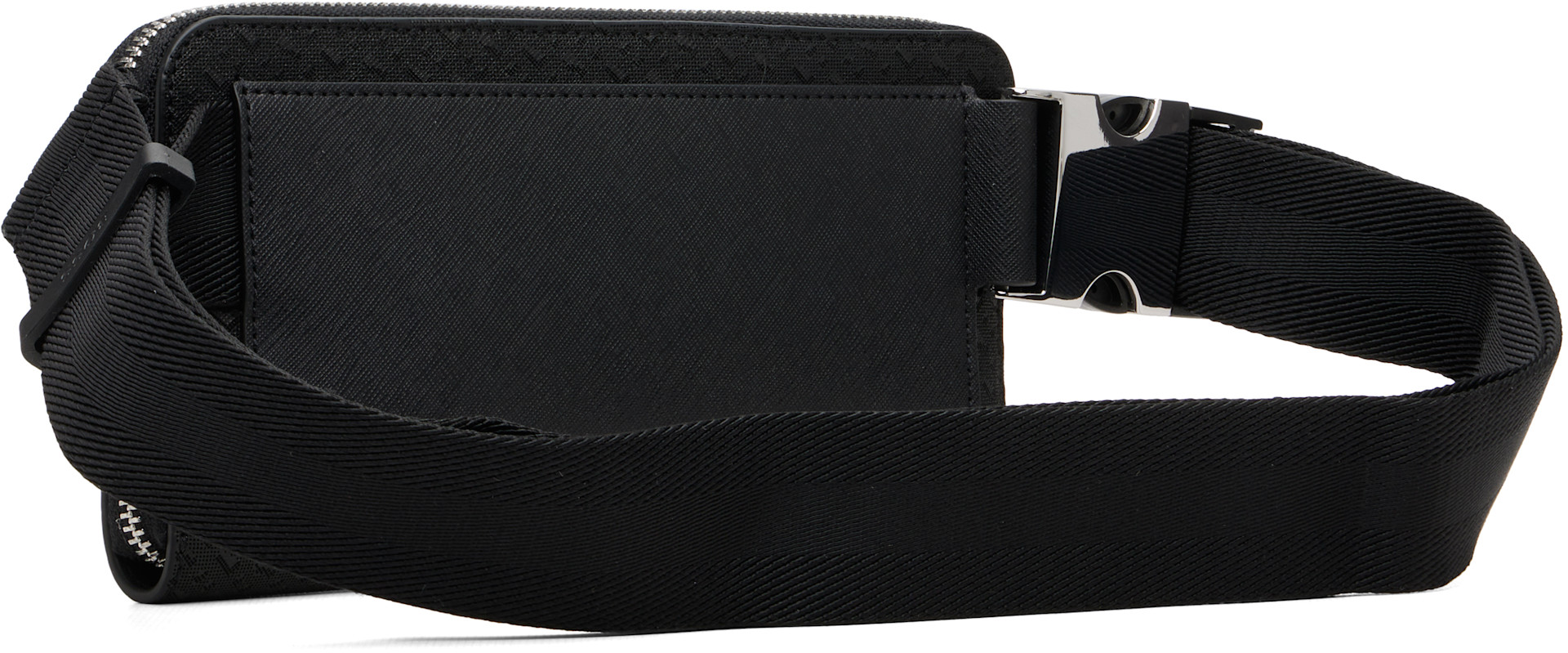 BOSS - Black Bonded Leather Belt Bag