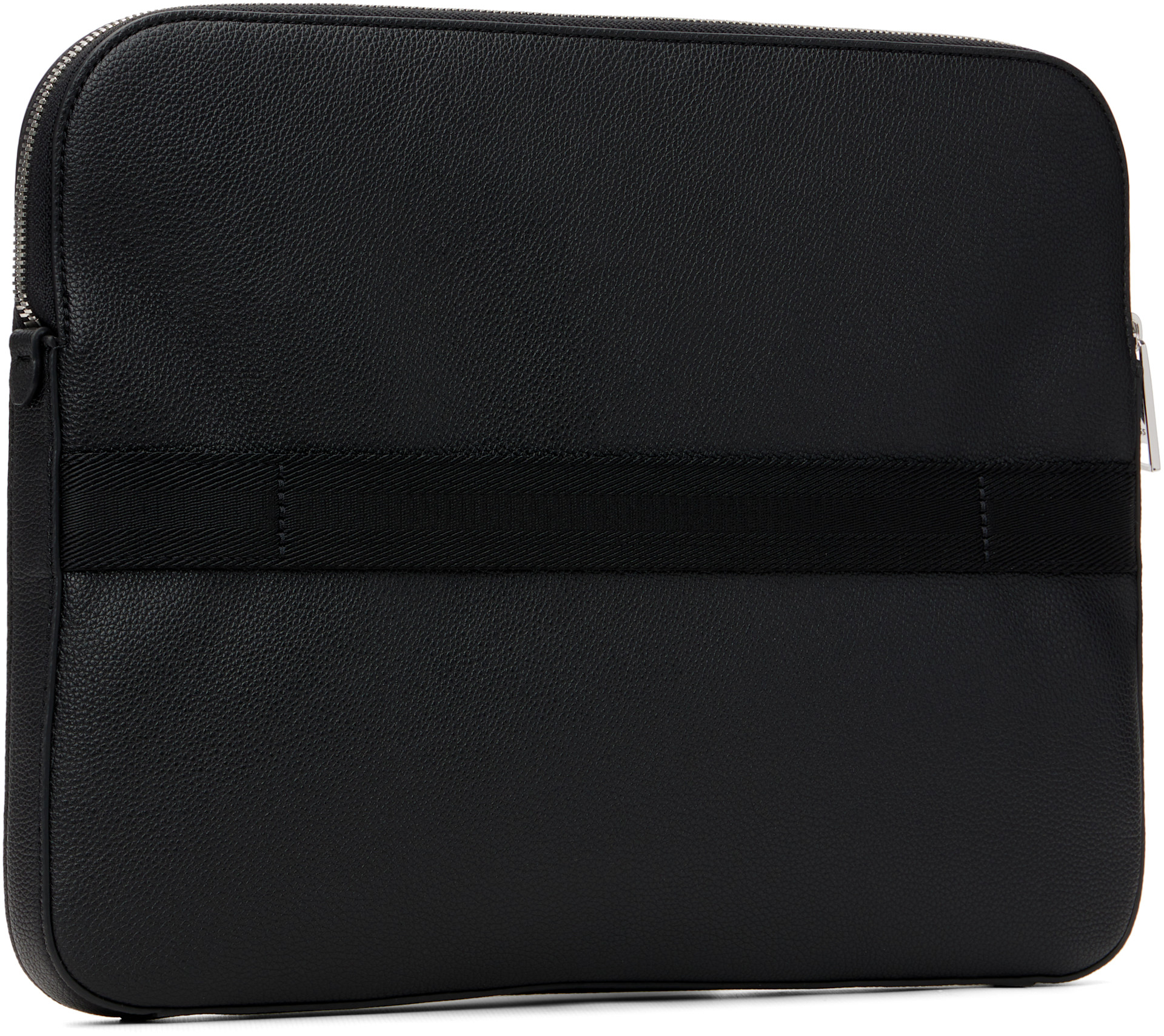 BOSS - Black Embossed-Logo Laptop Bag