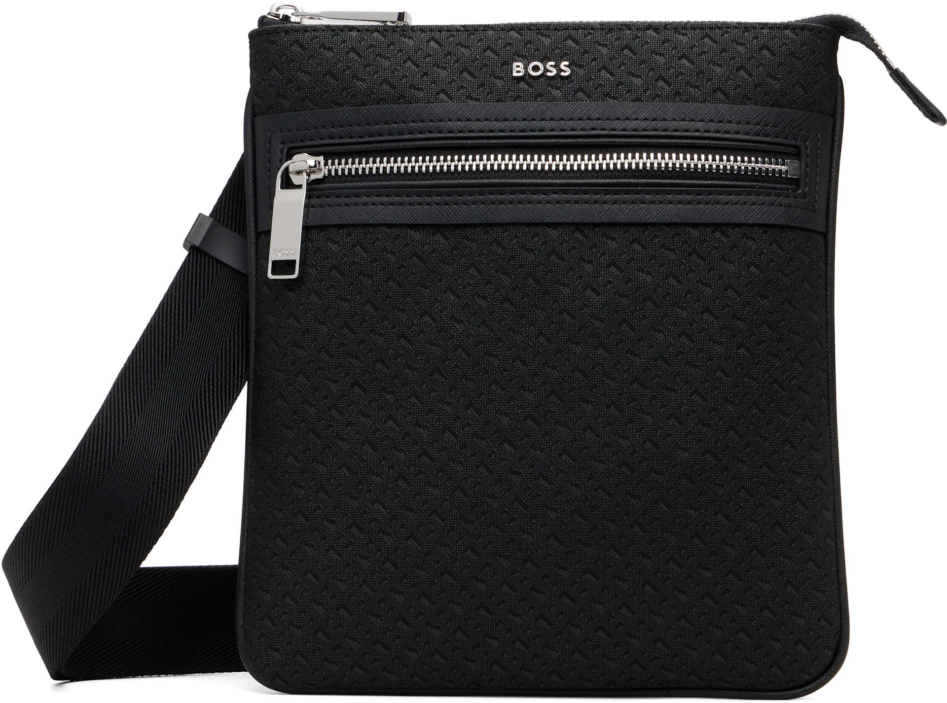 BOSS - Black Bonded Leather Pouch