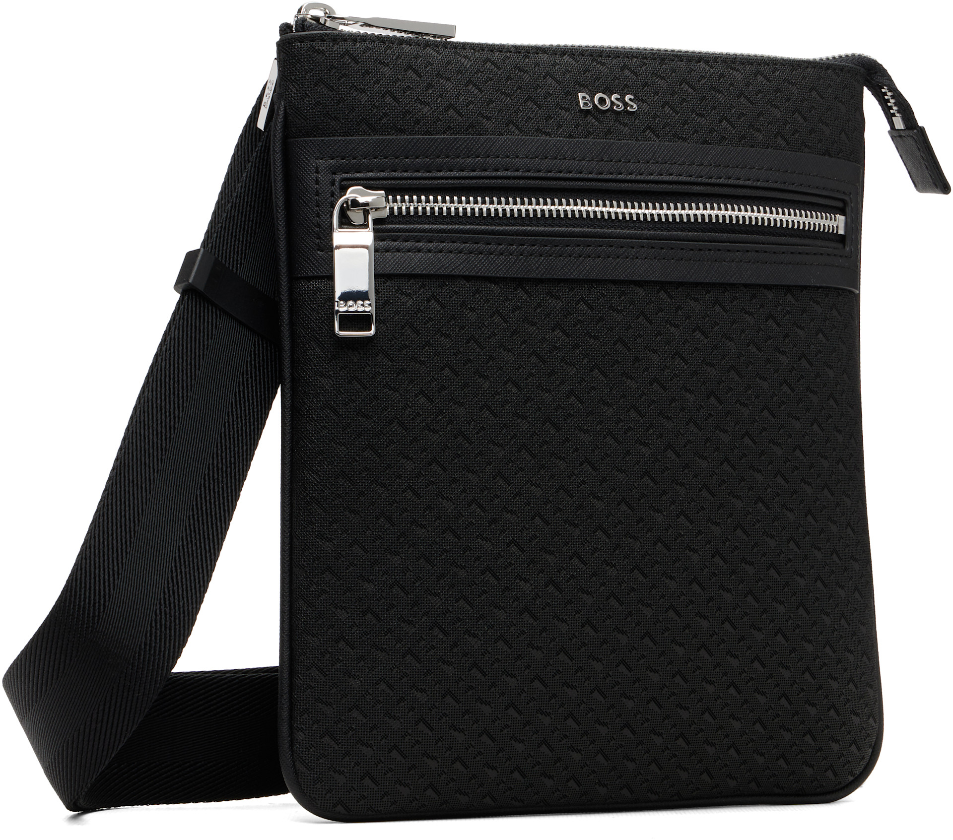 BOSS - Black Bonded Leather Pouch