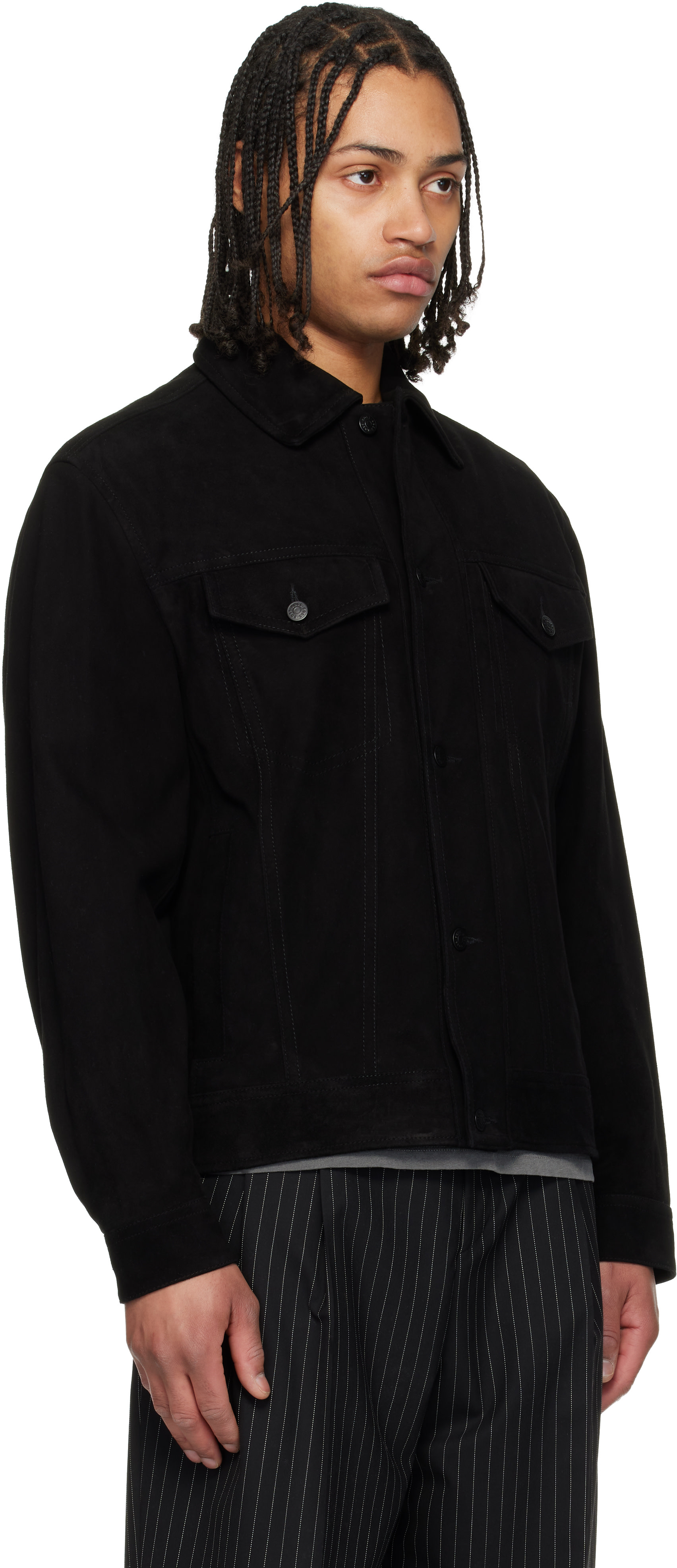 BOSS - Black Goatskin Suede Jacket