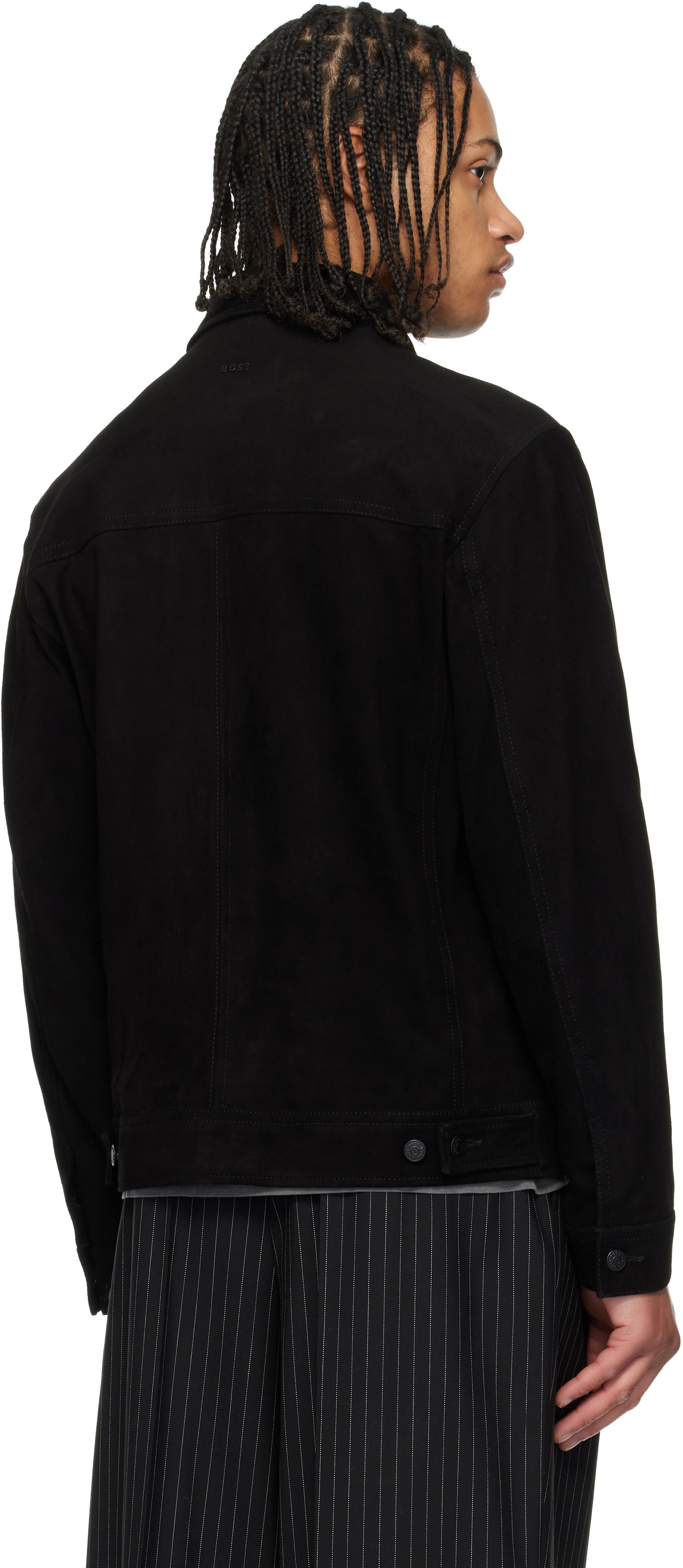 BOSS - Black Goatskin Suede Jacket