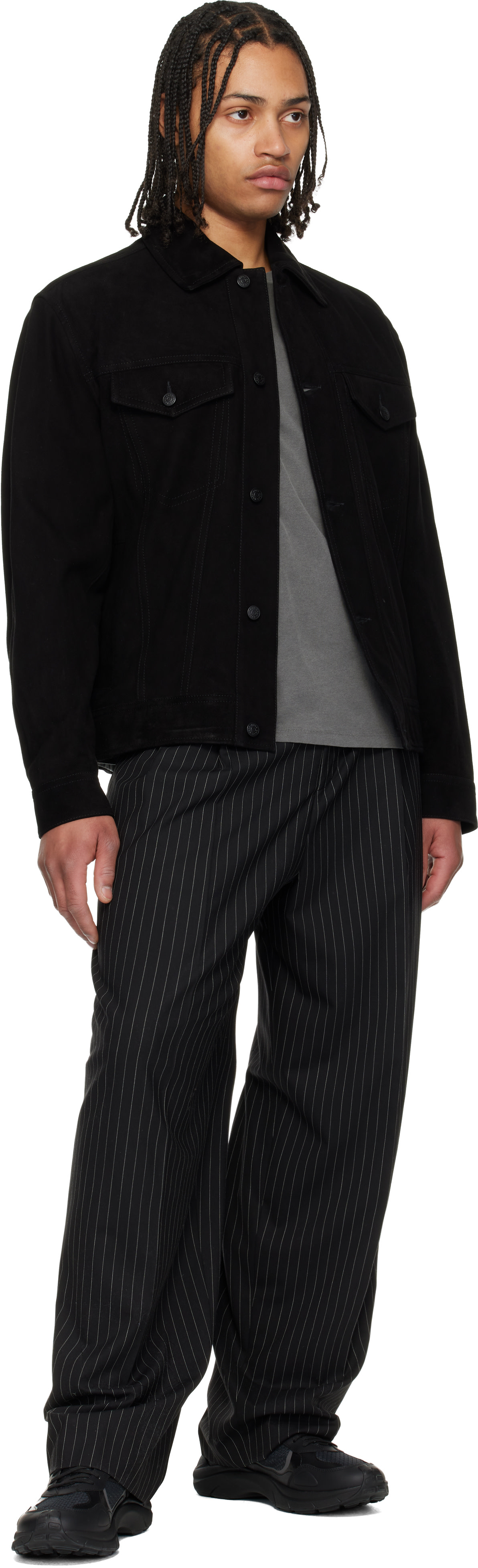 BOSS - Black Goatskin Suede Jacket