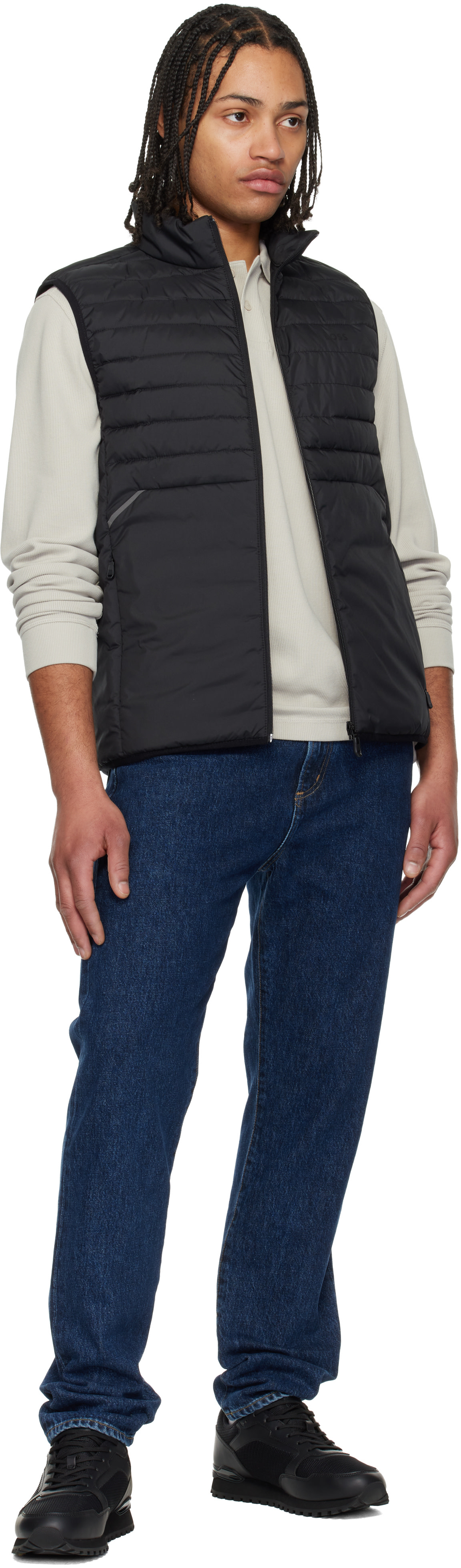 BOSS - Black Water-Repellent Decorative Reflective Accent Vest