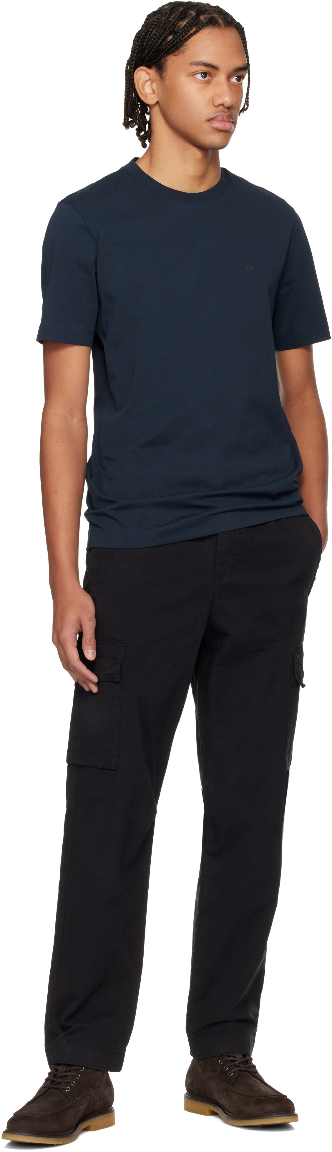 BOSS - Black Cotton Cargo Pants