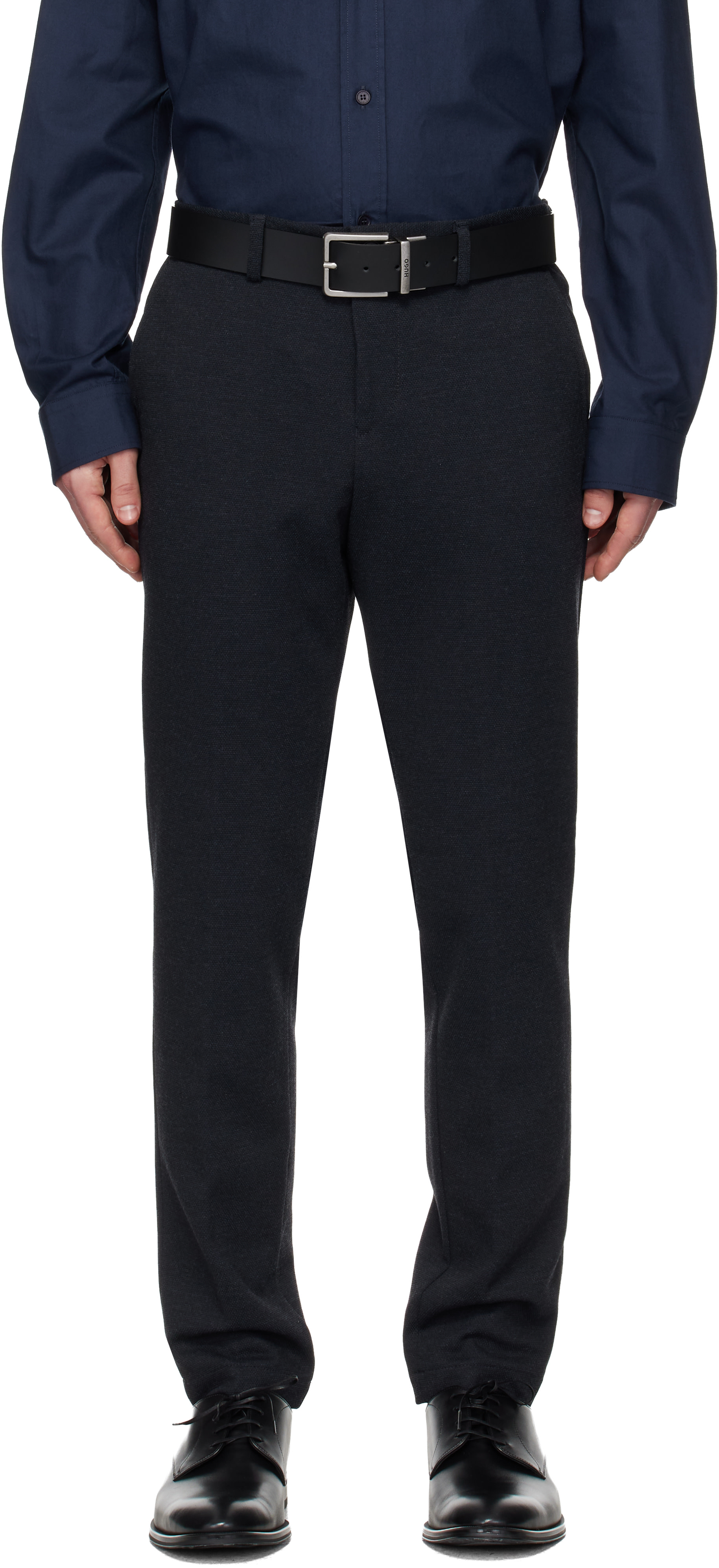 BOSS - Navy Slim-Fit Trousers