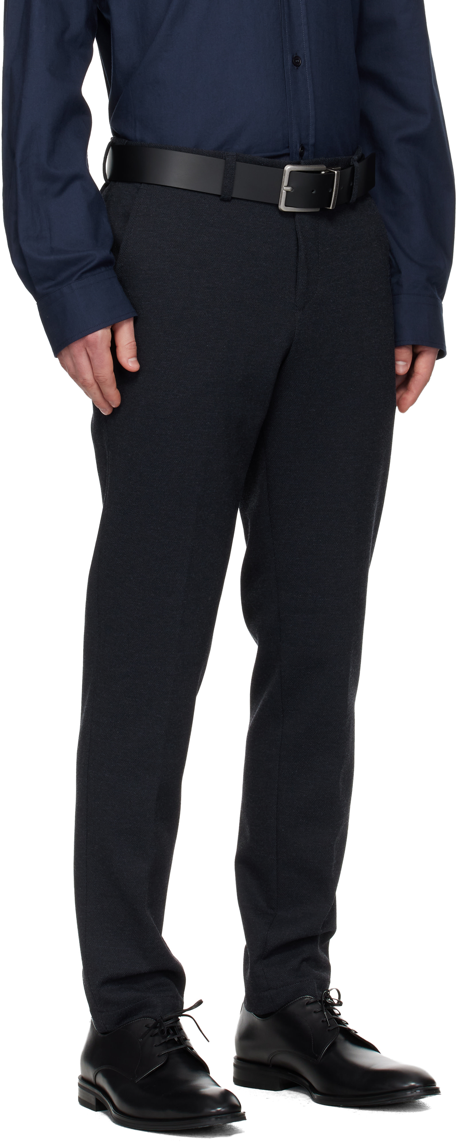 BOSS - Navy Slim-Fit Trousers