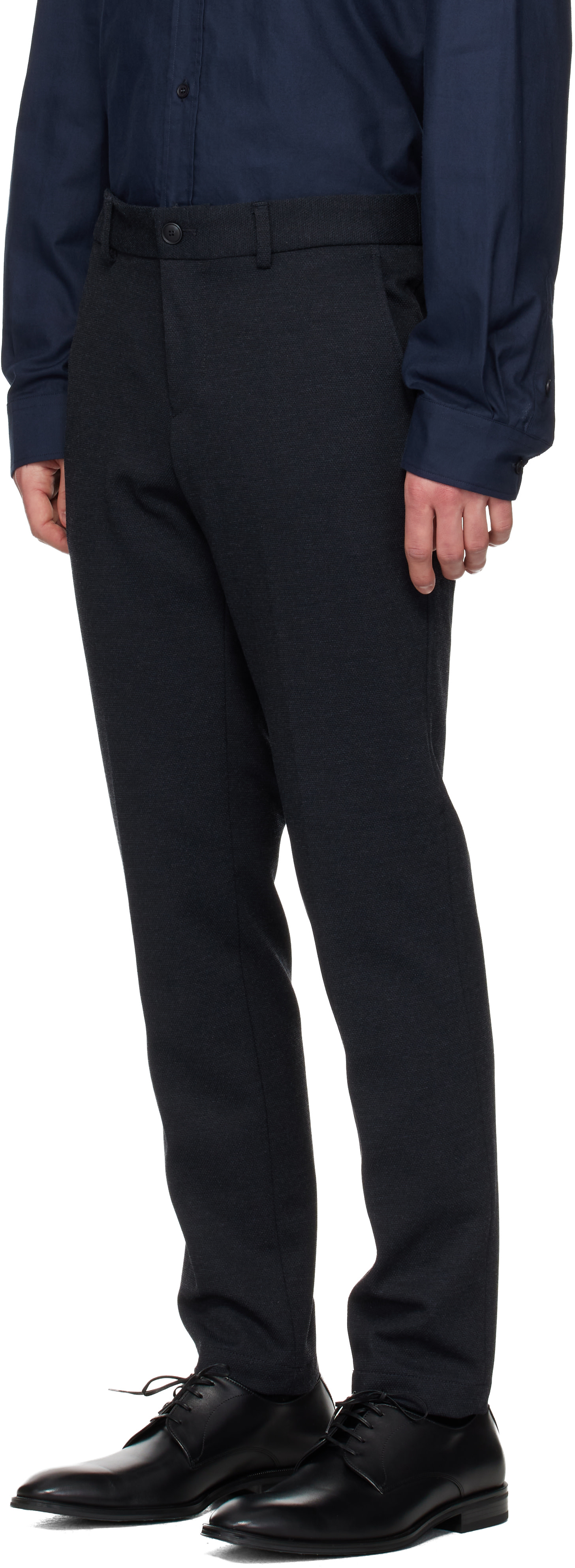 BOSS - Navy Slim-Fit Trousers