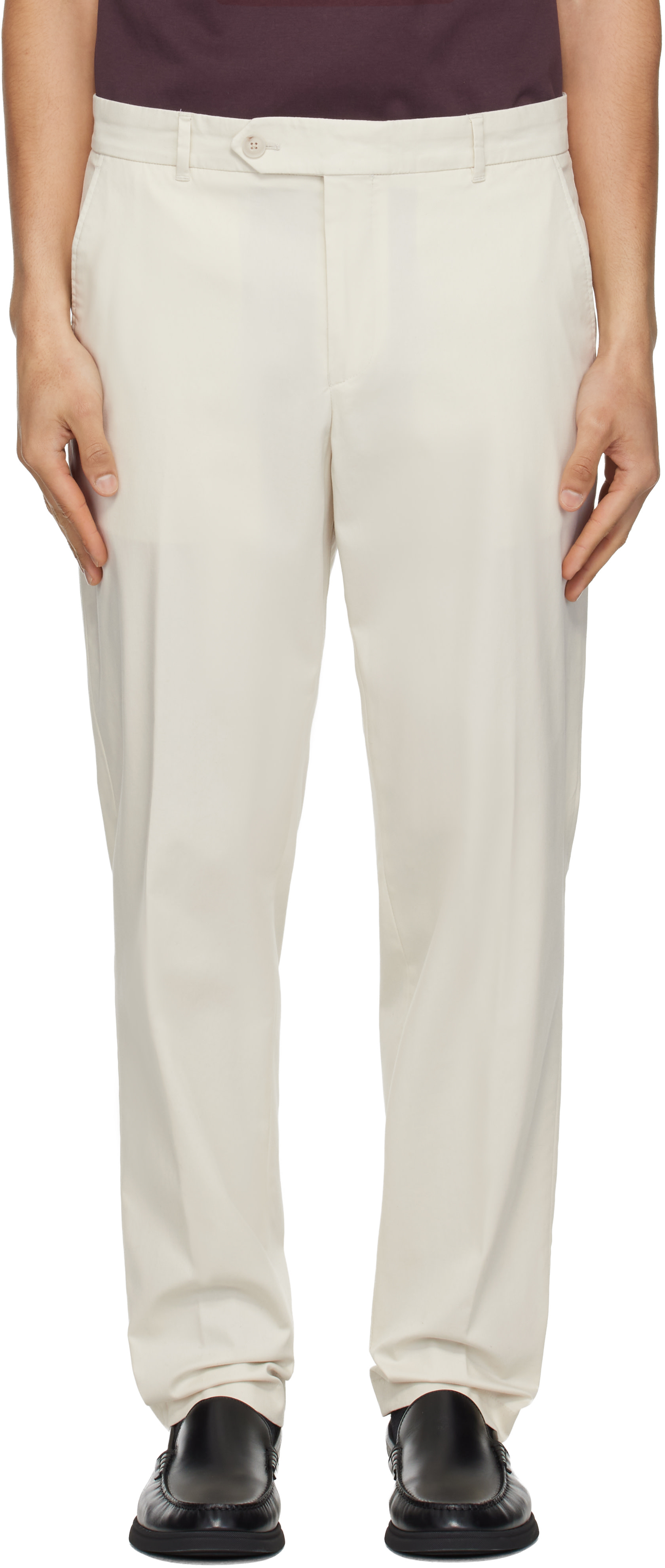 BOSS - Off-White Tapered Trousers