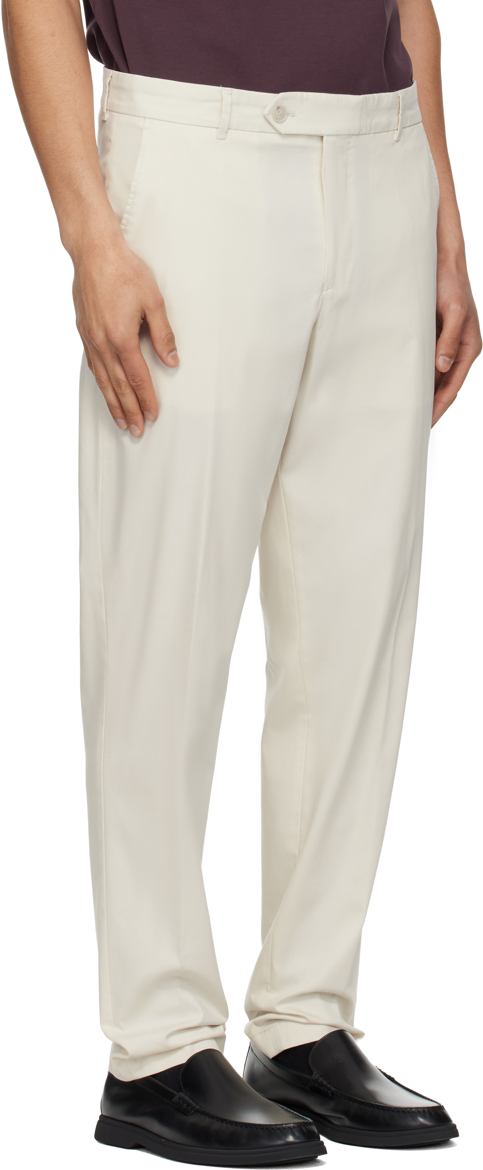 BOSS - Off-White Tapered Trousers