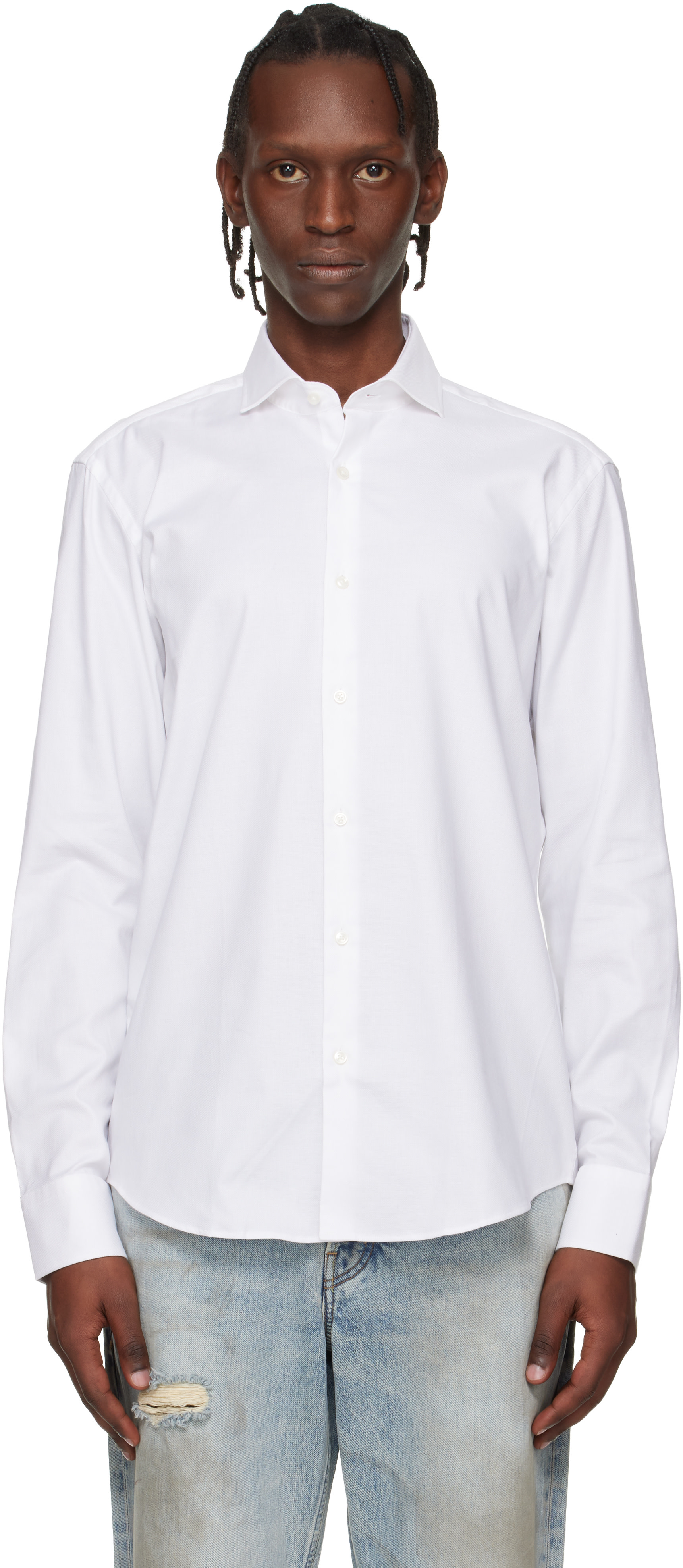 BOSS - White Cotton Shirt