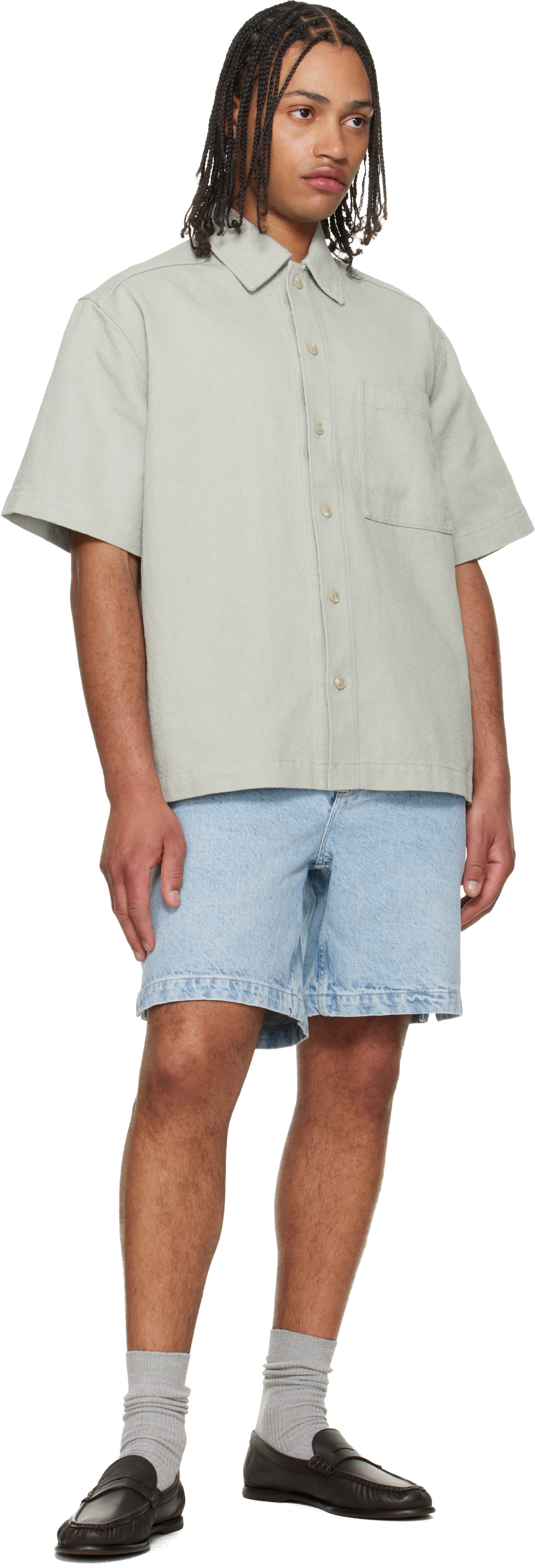 BOSS - Blue Broken Twill Denim Shirt