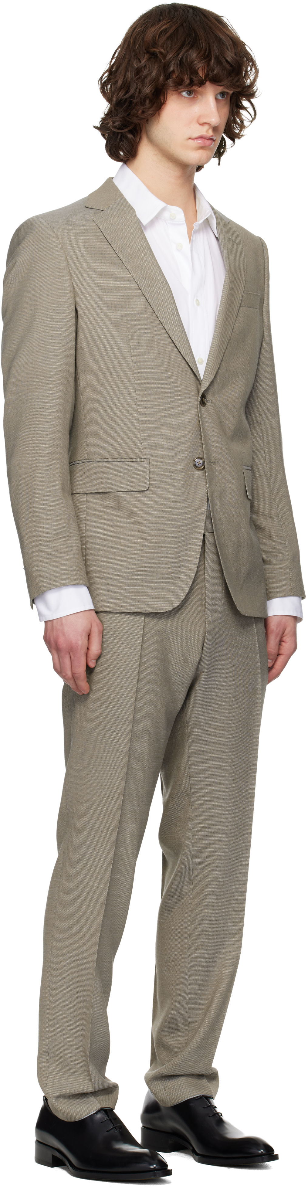 Boss - Tailleur ajusté beige
