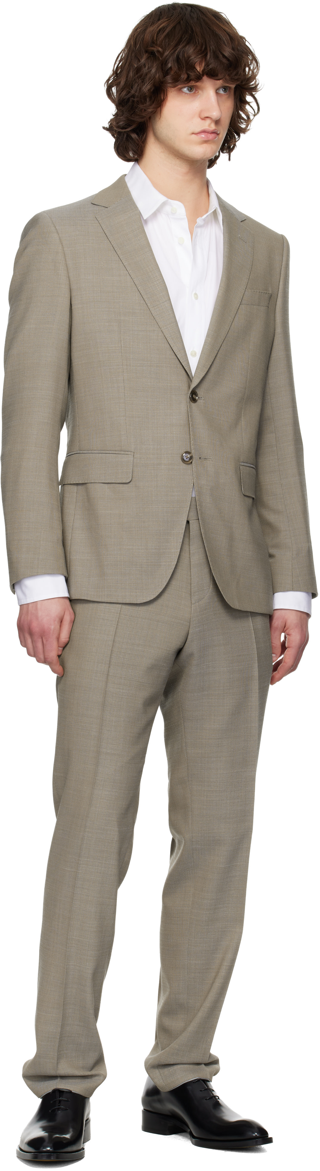 Boss - Tailleur ajusté beige