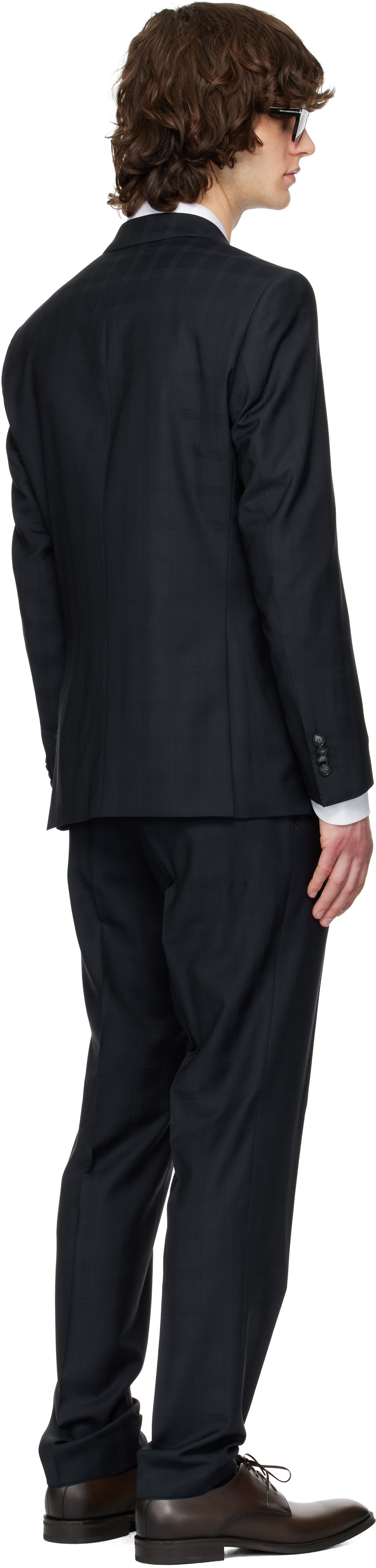 BOSS - Navy Checkered Suit
