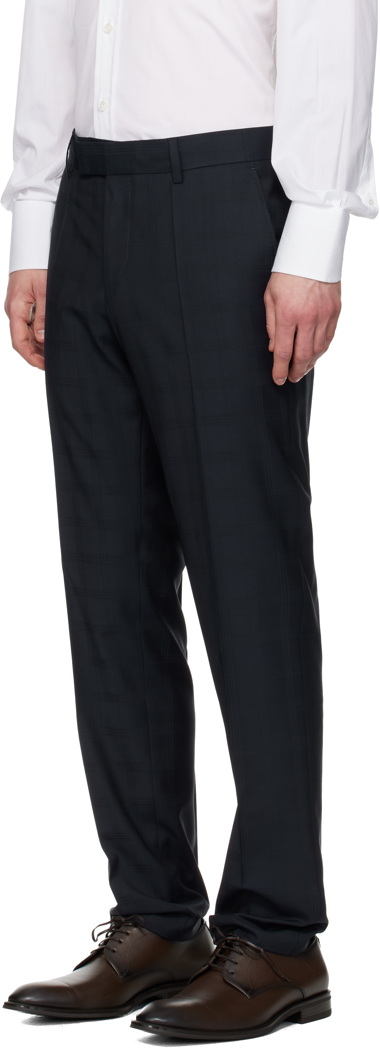 BOSS - Navy Checkered Suit