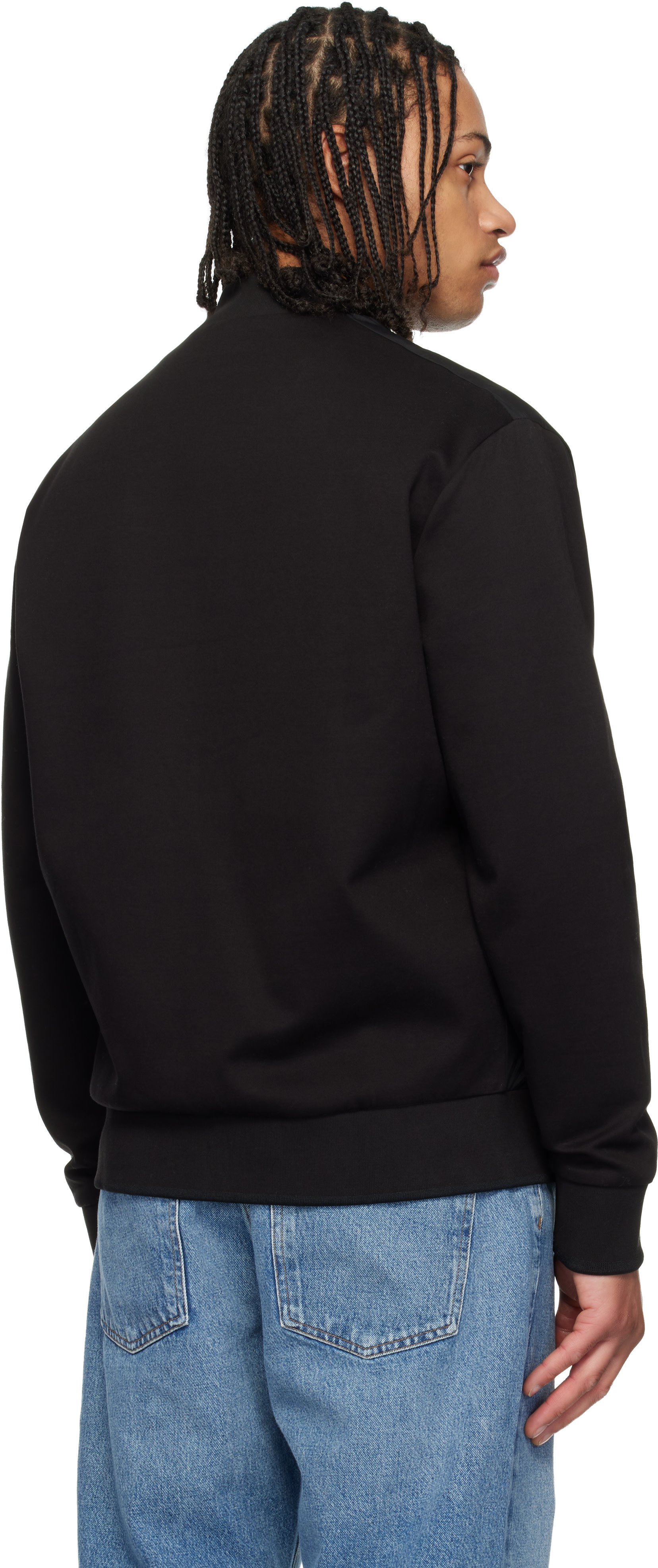 BOSS - Black Mercerised Zip-Up Double B Jacket