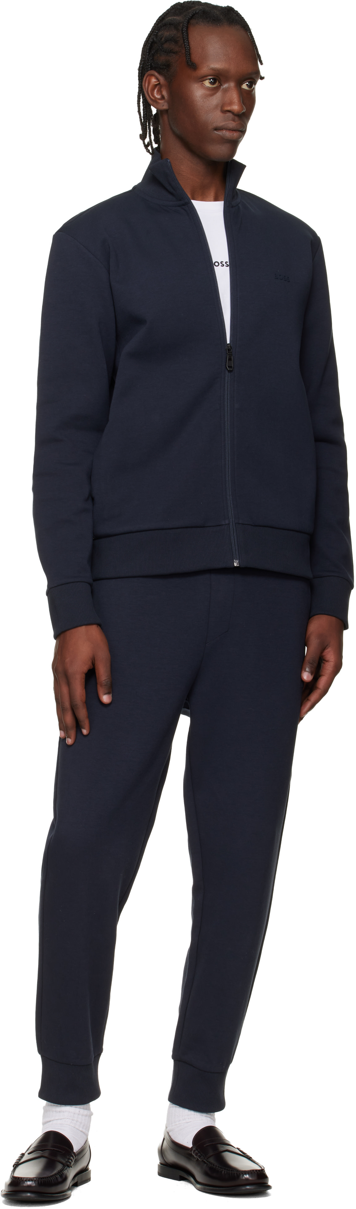 BOSS - Navy Zip Sweatshirt