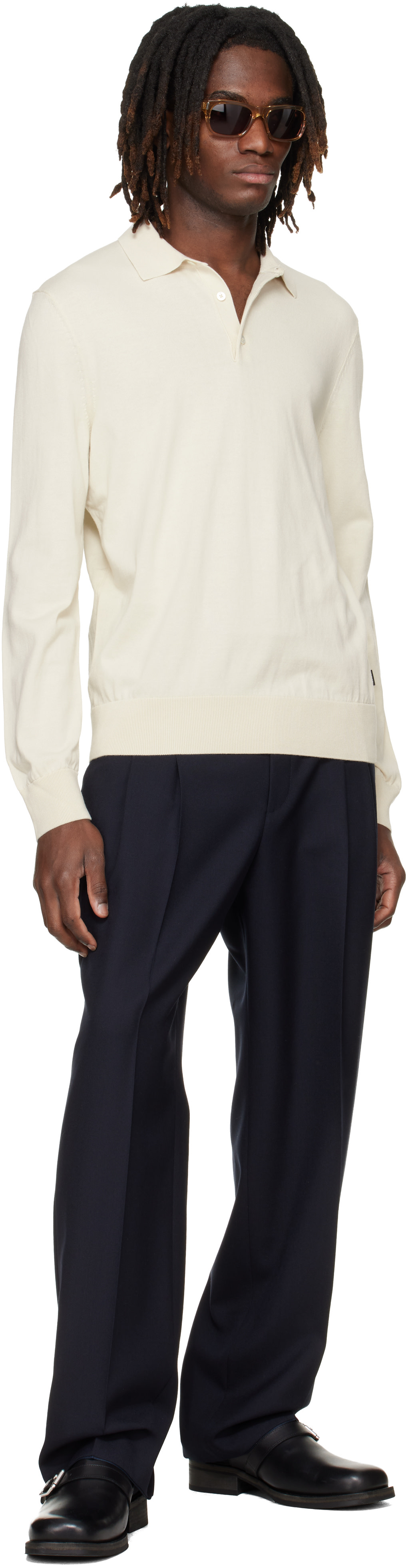 BOSS - Off-White Cotton Jersey Polo