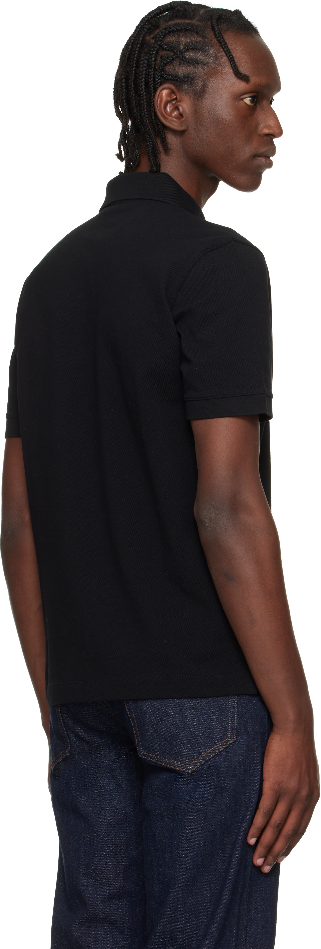 BOSS - Black Pallas Cotton Piqué Embroidered Logo Polo