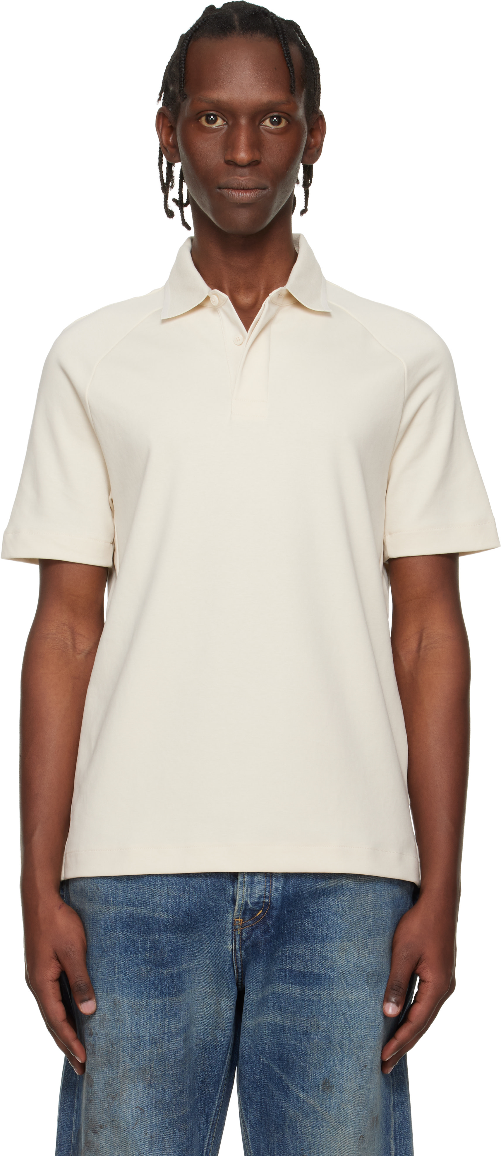 BOSS - Off-White Raglan Polo