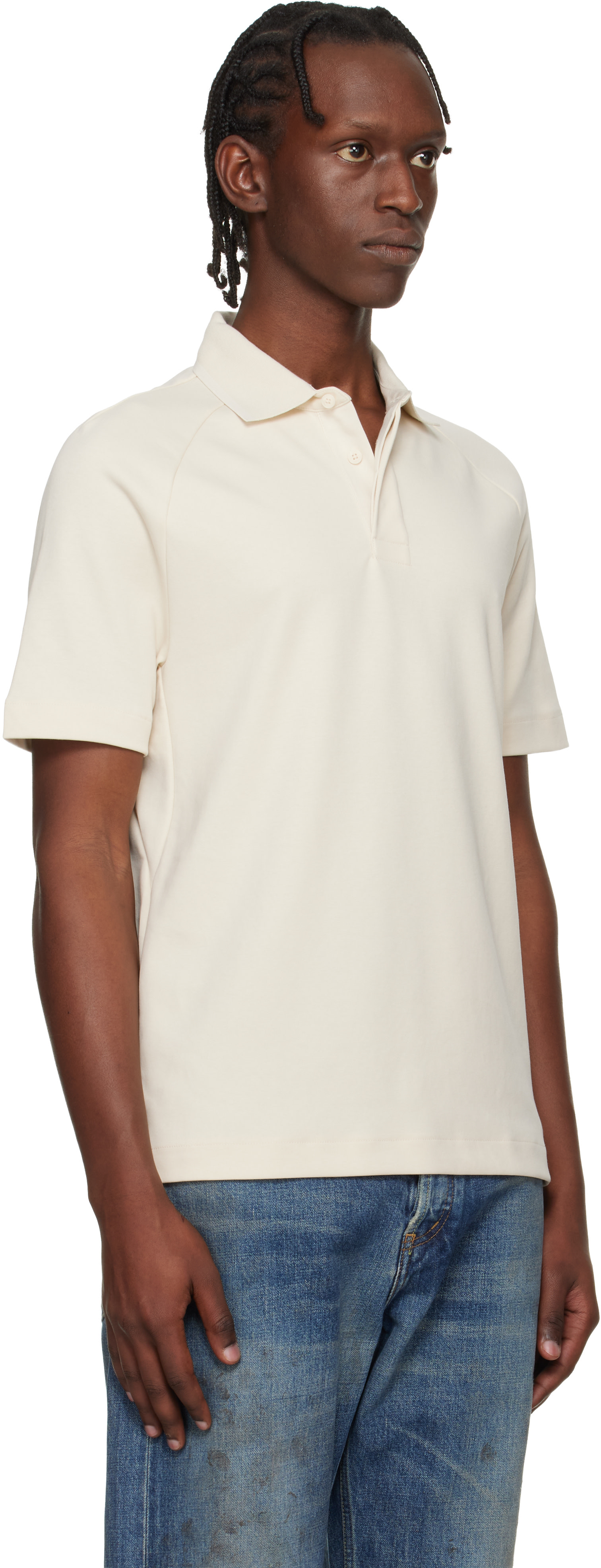 BOSS - Off-White Raglan Polo