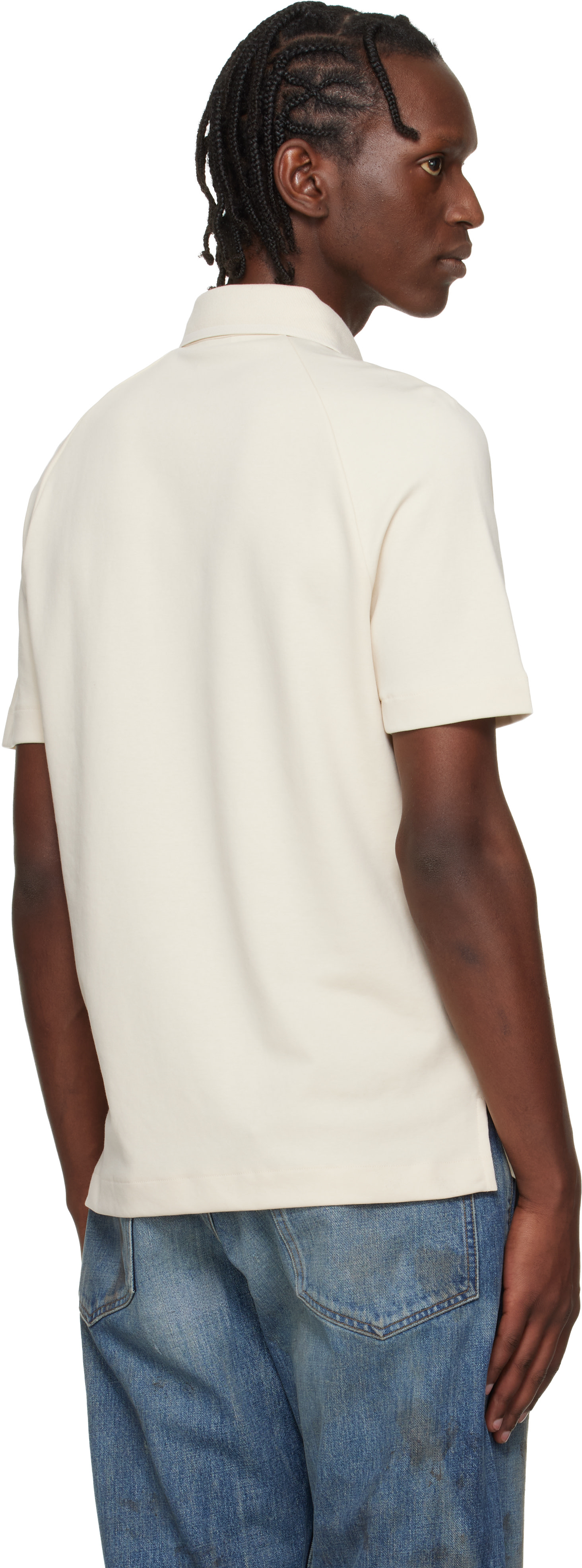 BOSS - Off-White Raglan Polo