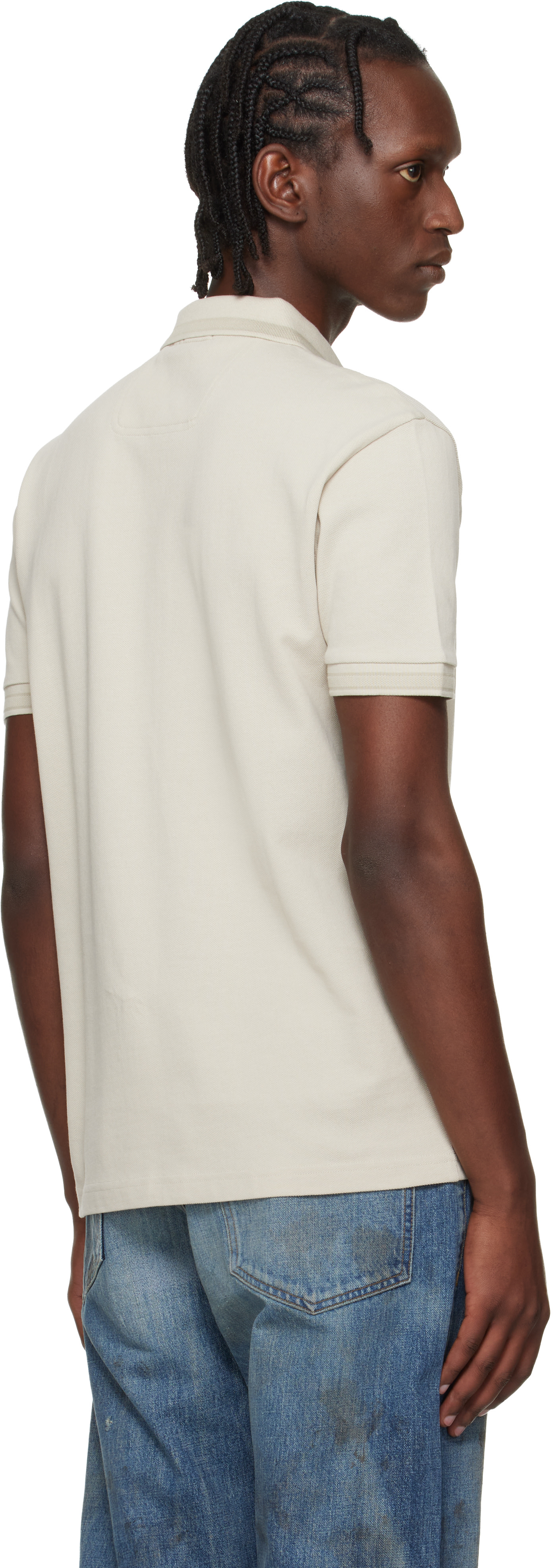 BOSS - Beige Cotton Piqué Paddy Polo