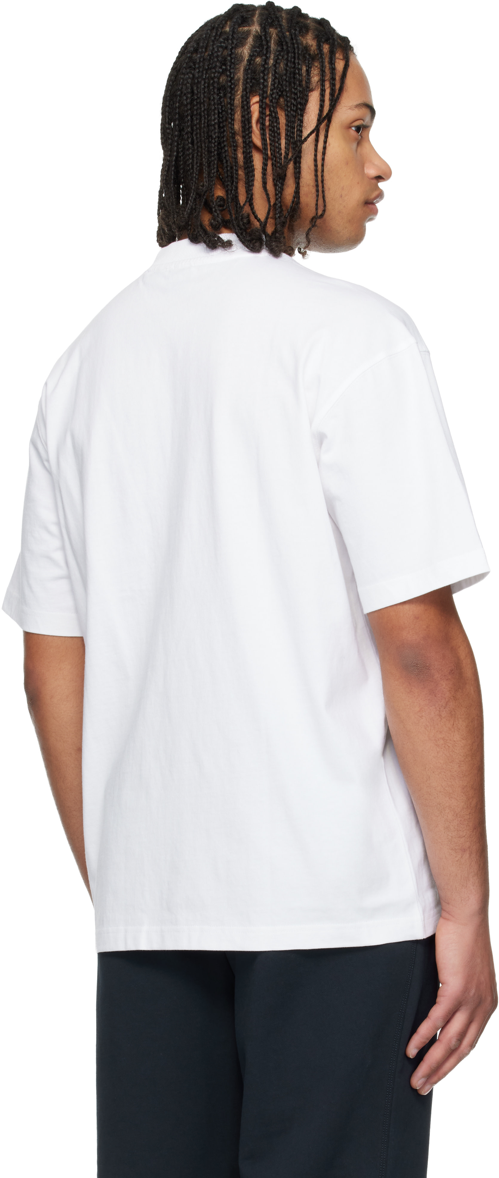 BOSS - White Embroidered Logo T-shirt