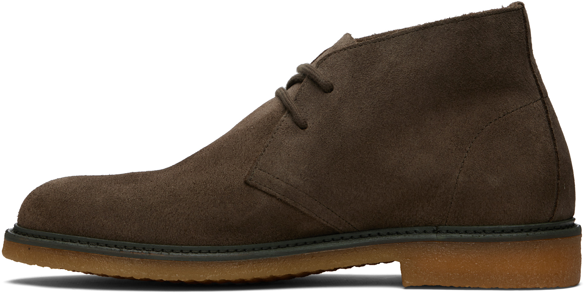 BOSS: Khaki Suede Desert Boots | SSENSE display picture 3