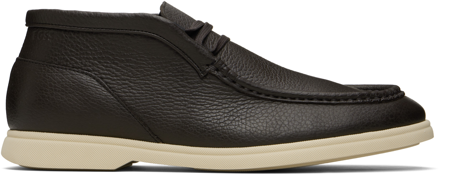 BOSS - Brown Tumbled Leather Desert Boots