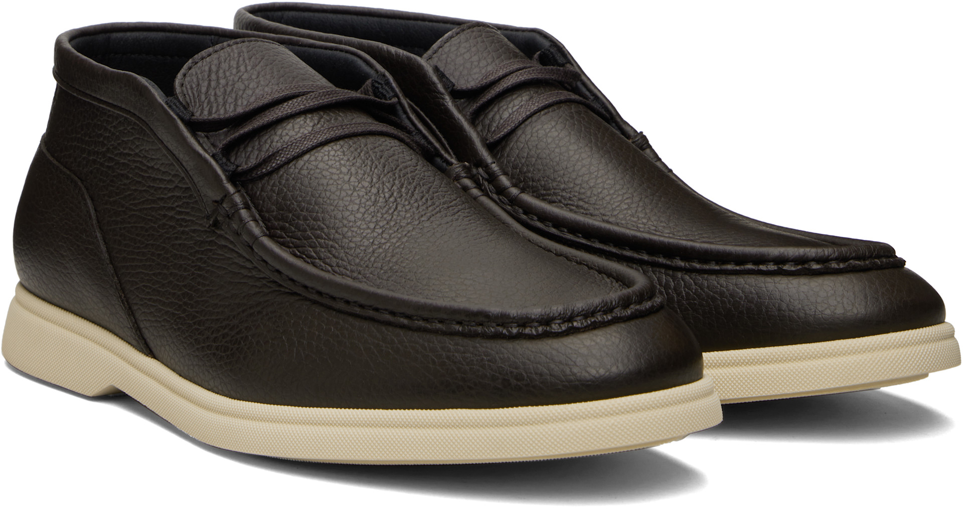 BOSS - Brown Tumbled Leather Desert Boots