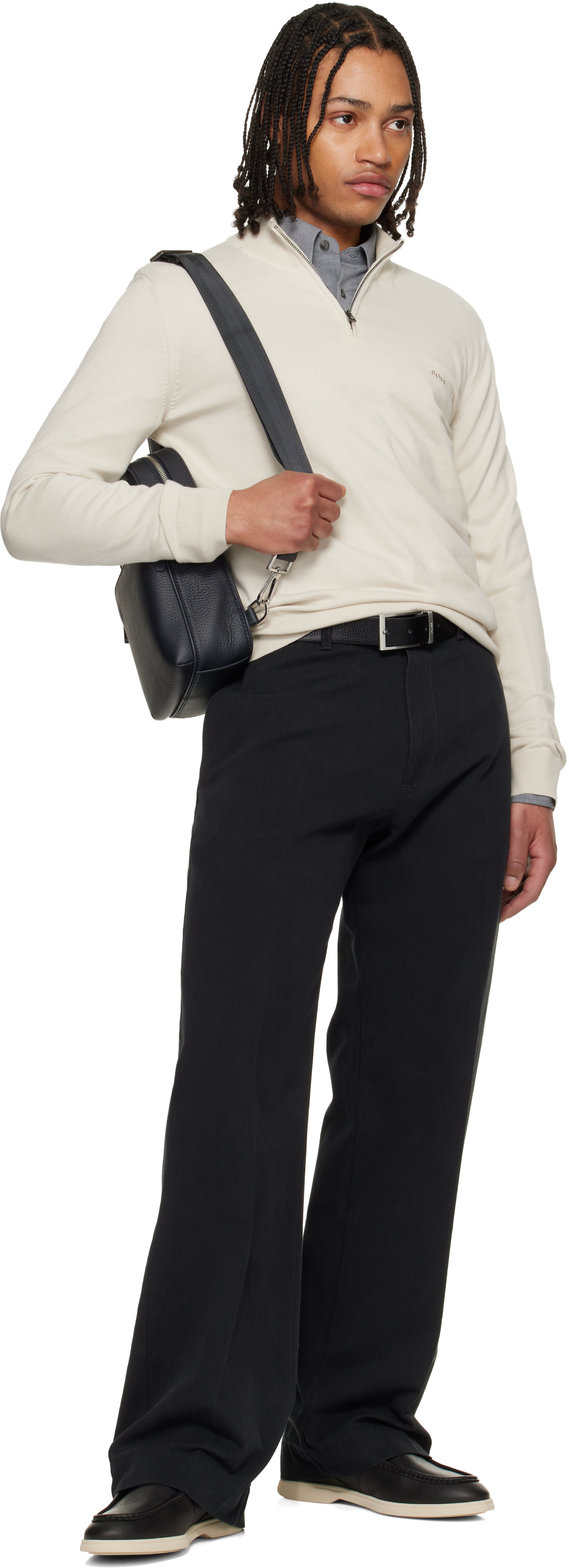 BOSS - Black Tumbled Leather Desert Boots