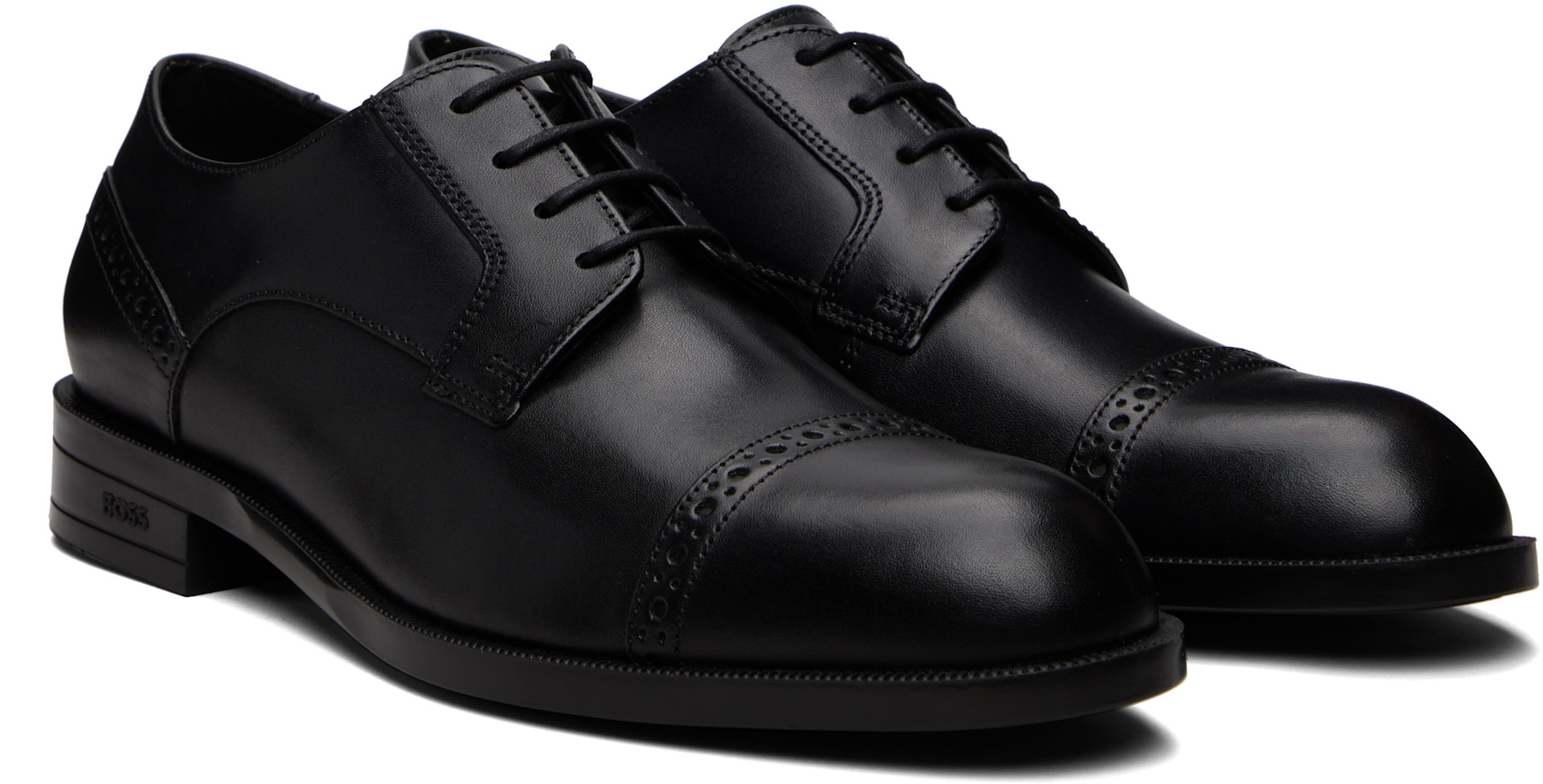 Boss - Derbys noirs en cuir