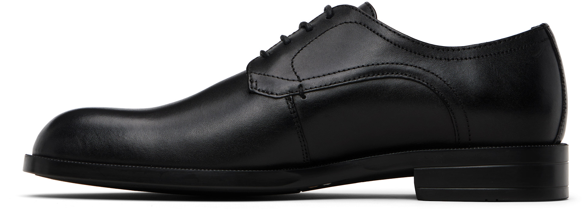 その他 boss BOSS: Black Leather Derbys | SSENSE