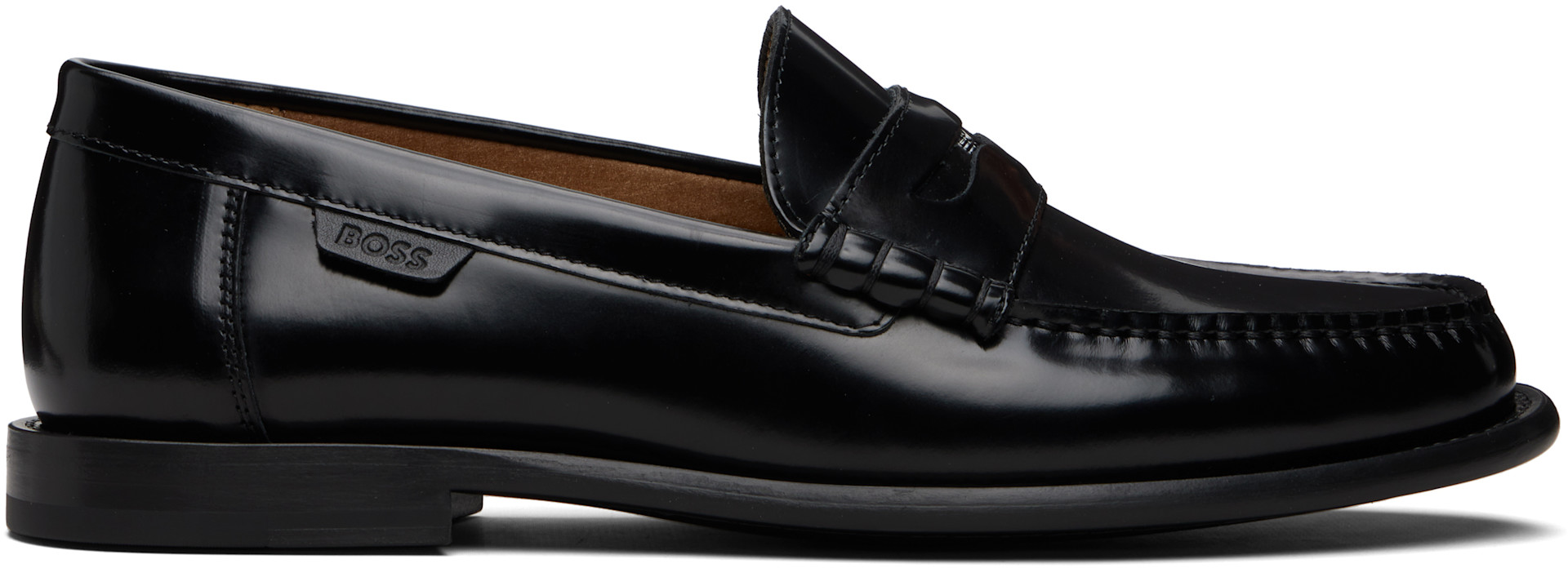 Boss - Flâneurs noirs en cuir