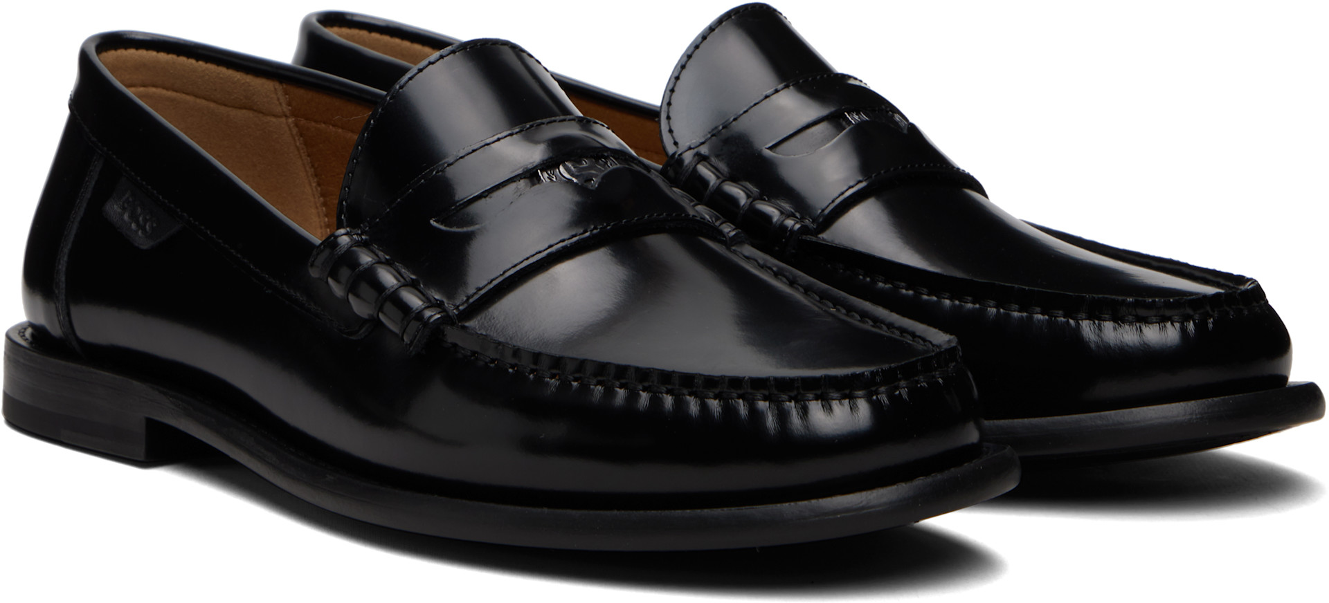 Boss - Flâneurs noirs en cuir
