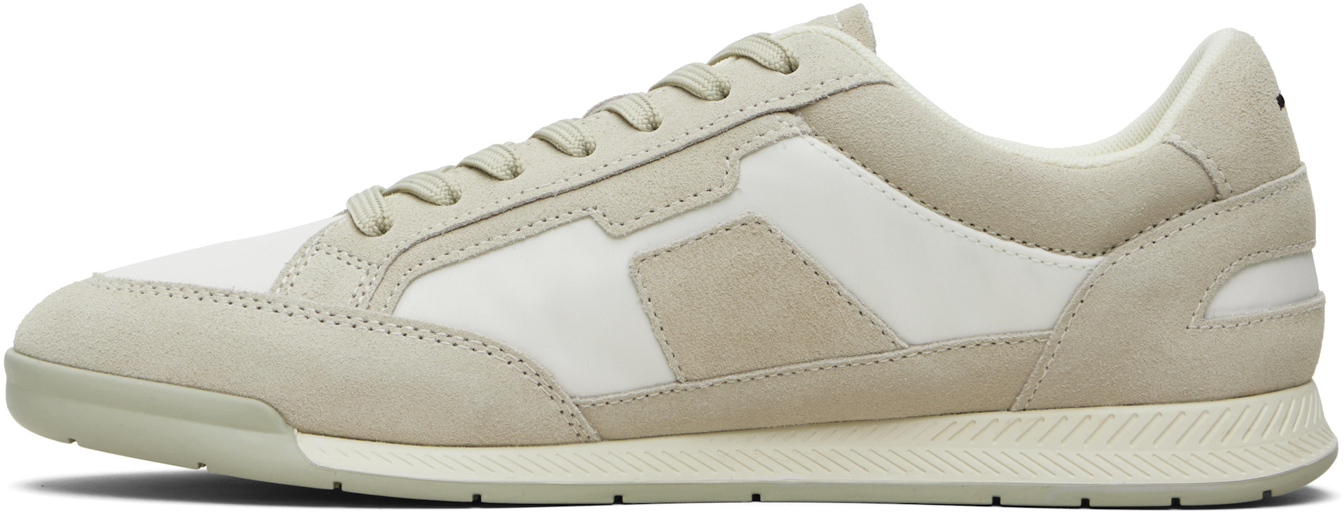 Boss - Baskets basses beige en satin