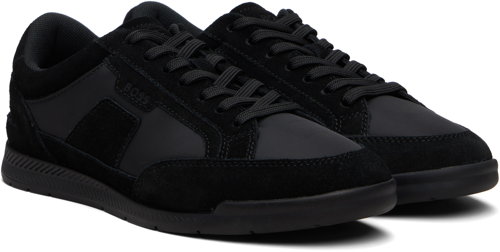 BOSS - Black Satin Low Sneakers