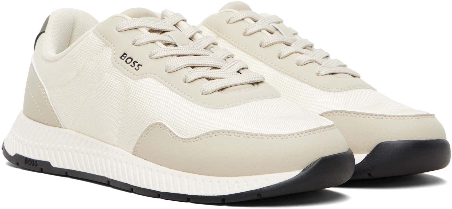 Boss - Baskets texturées beiges