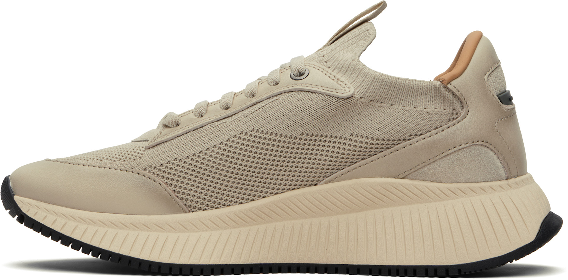 BOSS: ベージュ TTNM EVO Knitted Upper スニーカー | SSENSE 日本