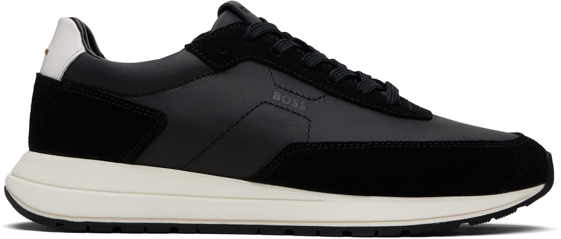BOSS - Black Suede Trim Sneakers