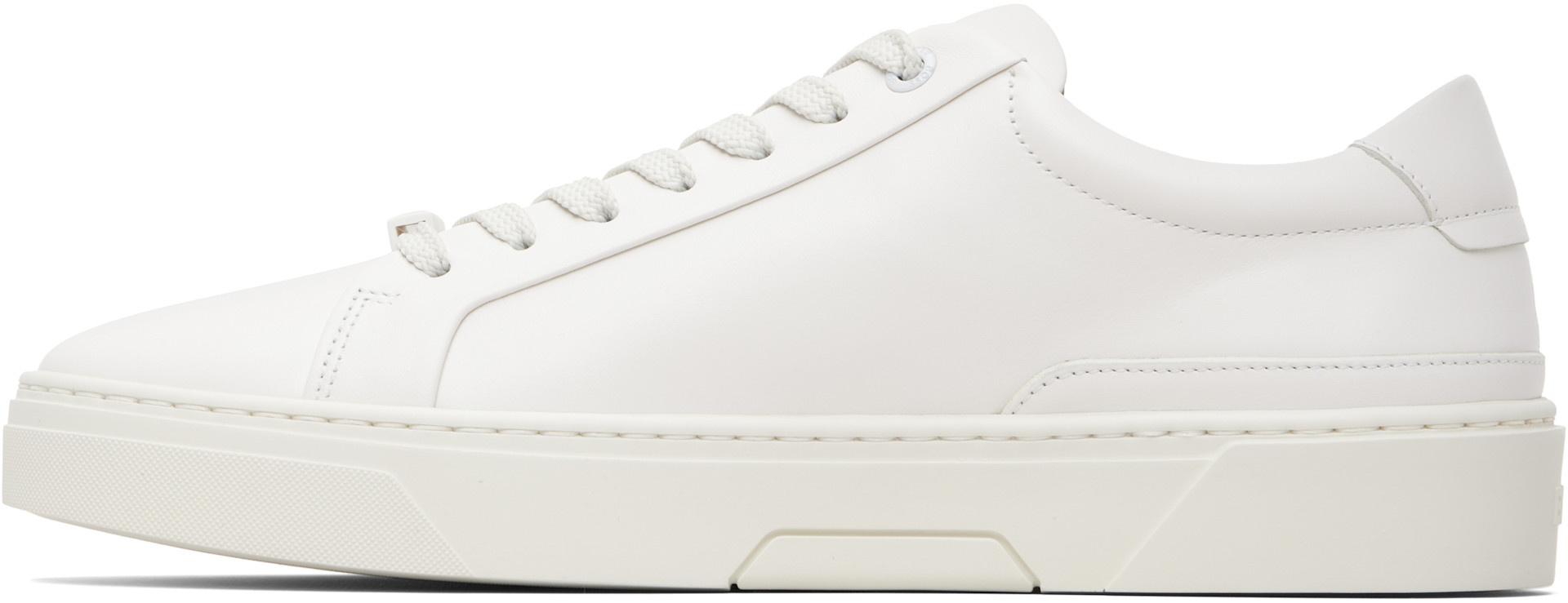 Boss - Baskets Gary blanches en cuir