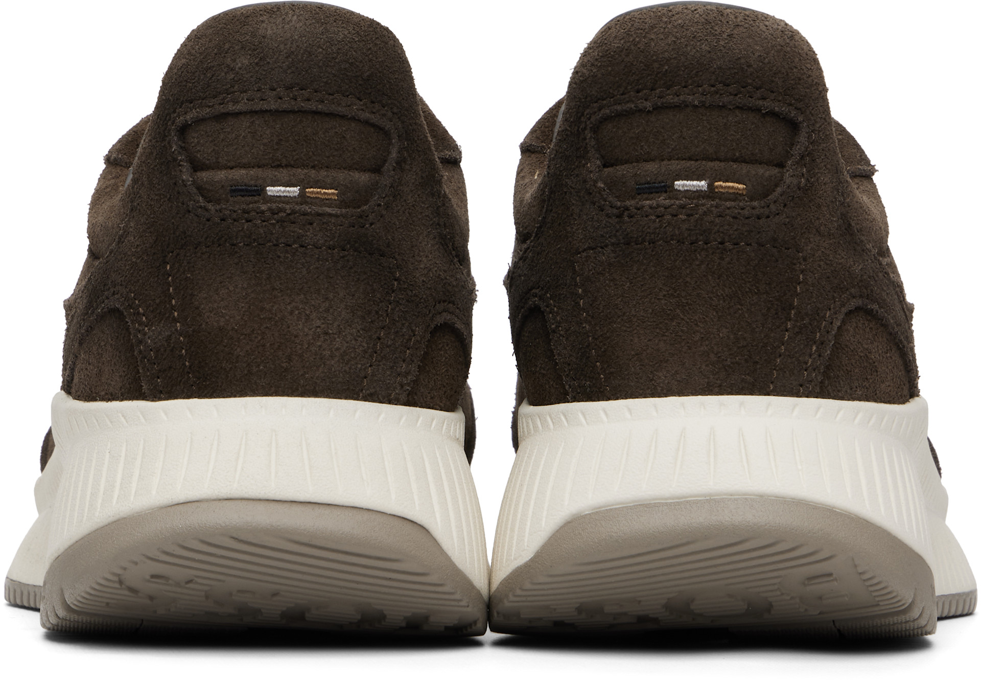 BOSS: Brown TTNM Suede Sneakers | SSENSE