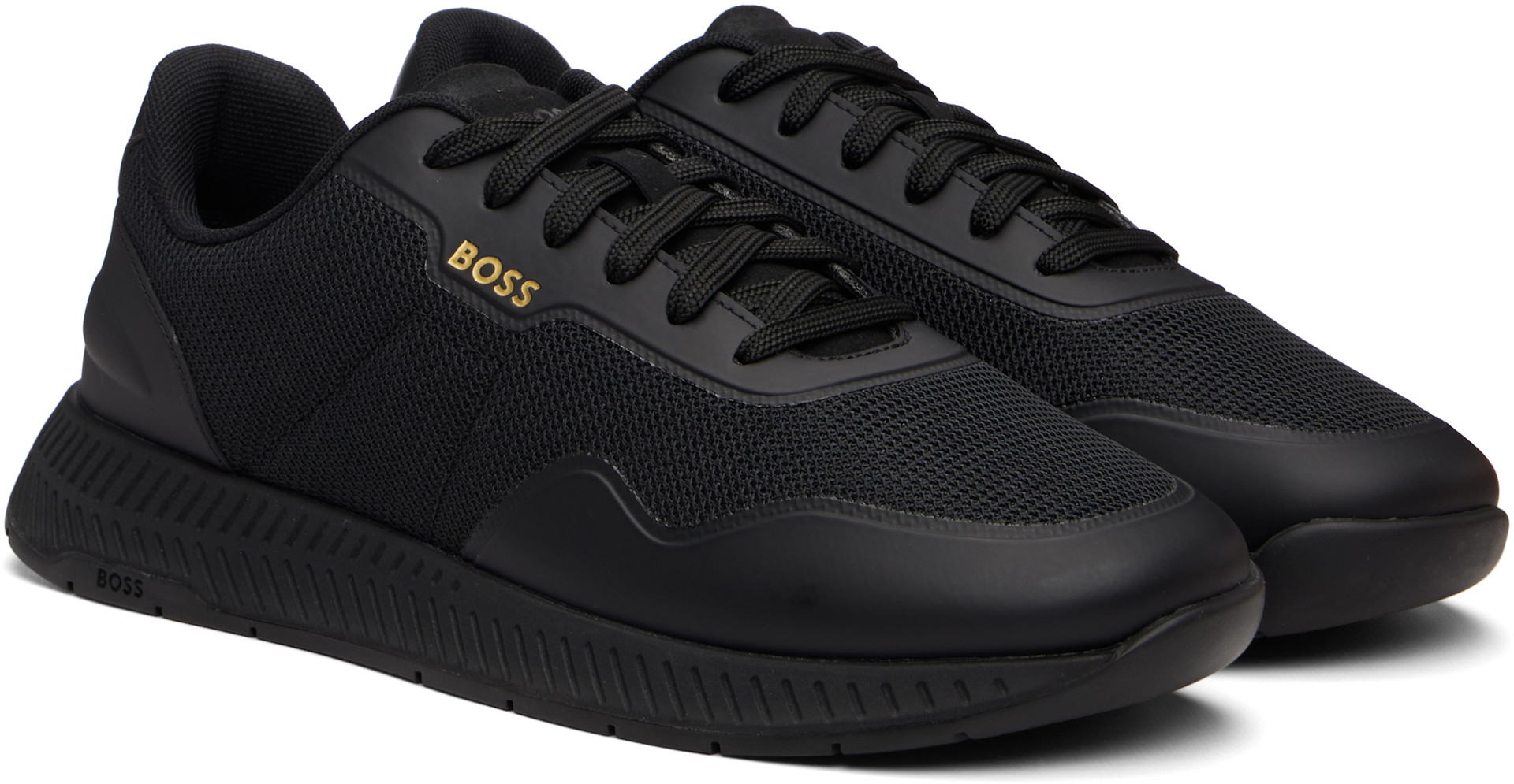 Boss - Baskets TTNM noires en filet