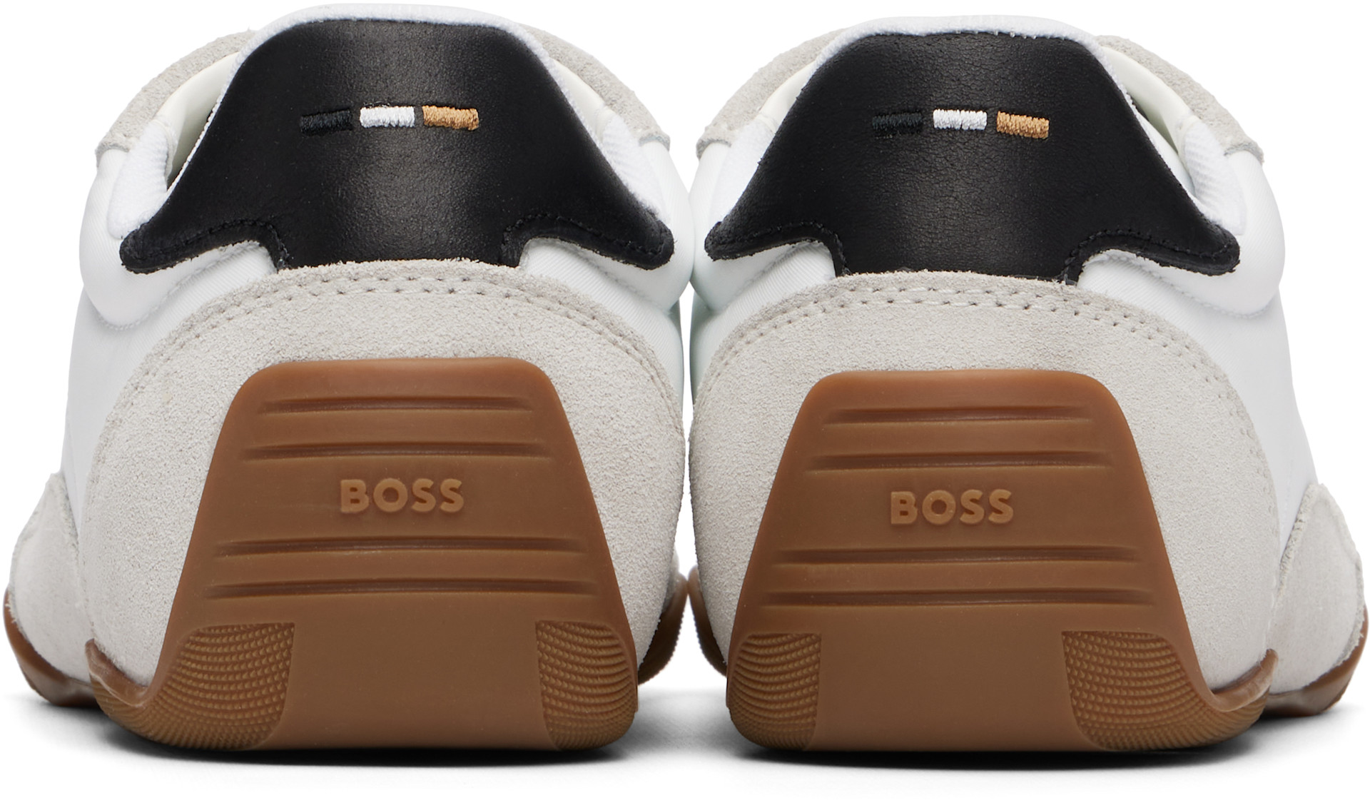 Boss - 화이트 로고 프린트 스니커즈