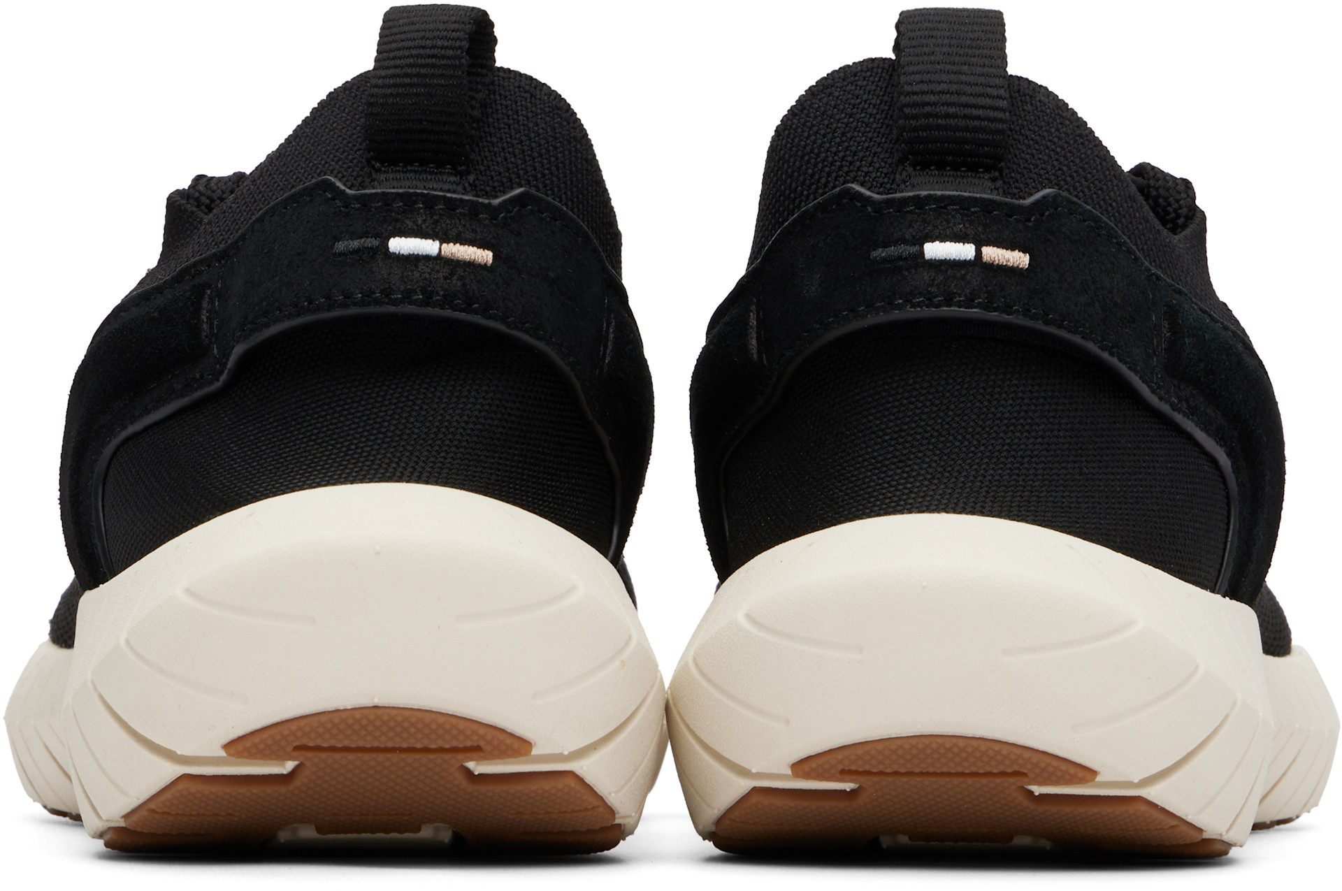 BOSS - Black BOSS-MOTION Leather Trims Knitted Sneakers