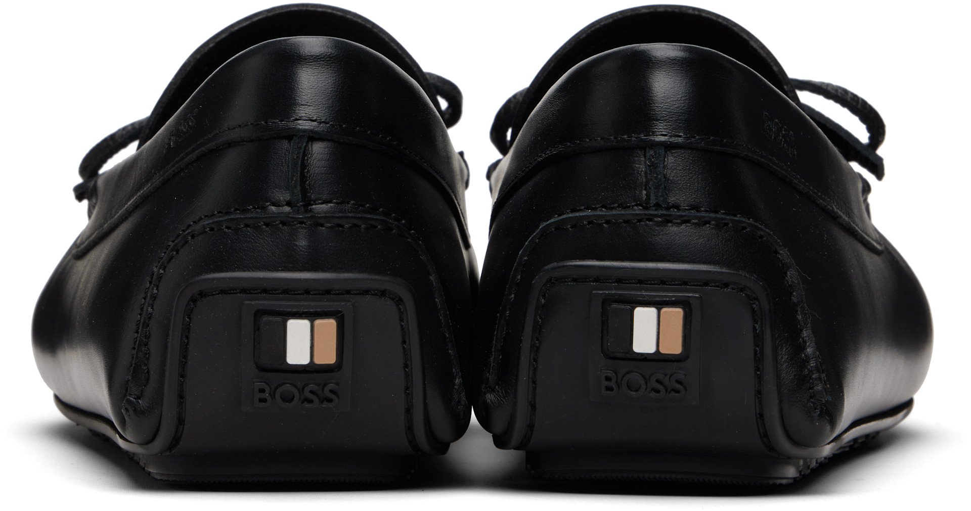 BOSS - Black Bow-Trim Driver Loafers